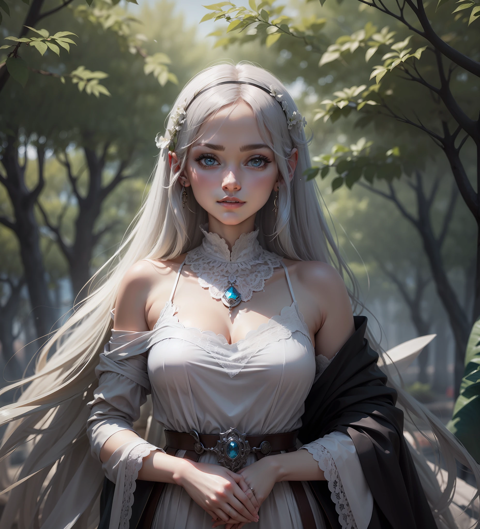 White lace shawl,high-definition image