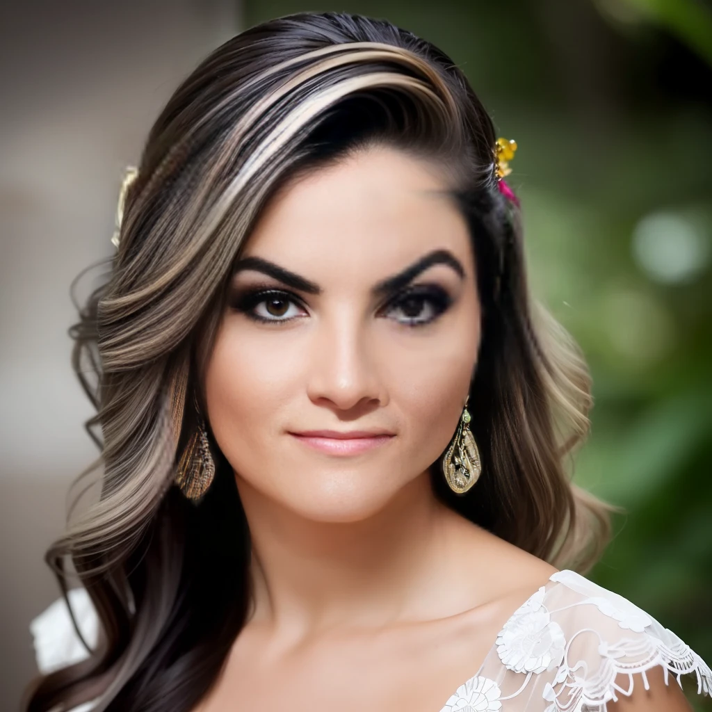 Cabelo com mechas loiras