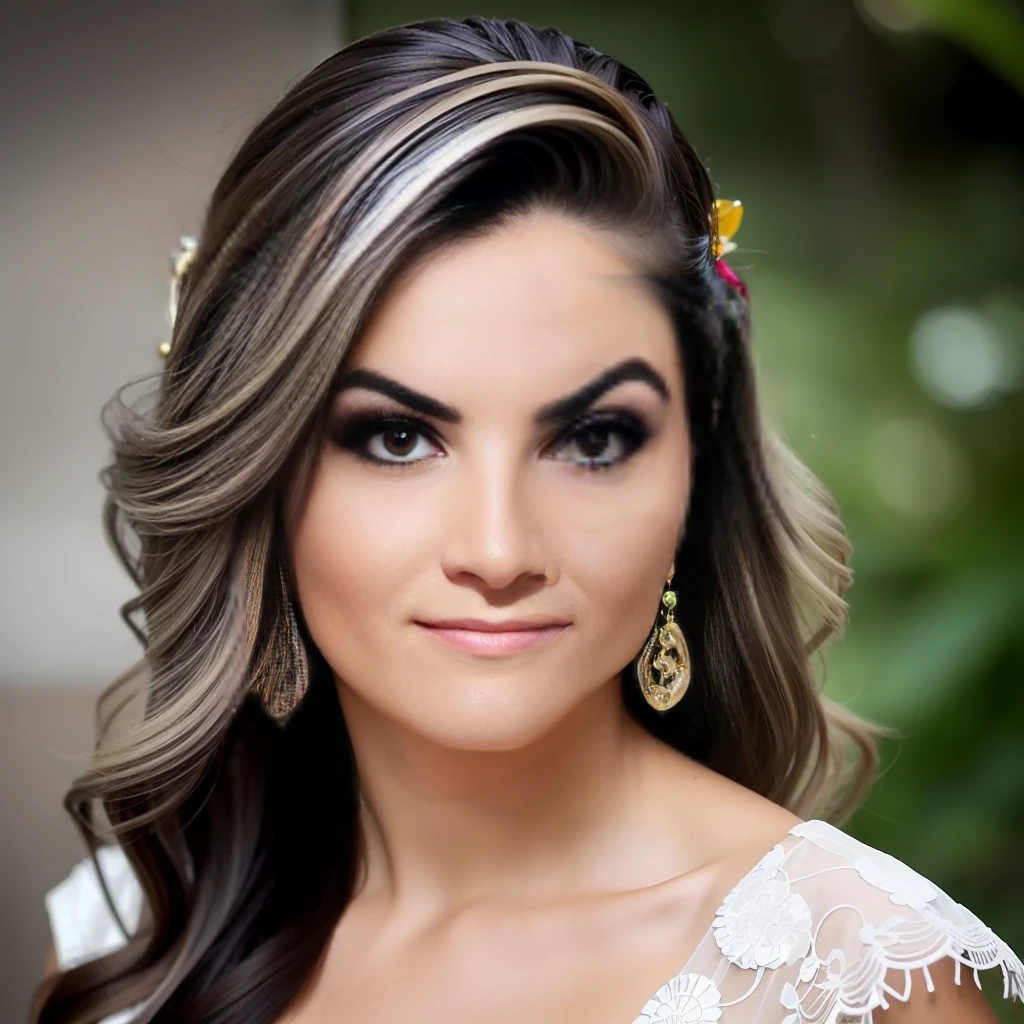 Cabelo com mechas loiras