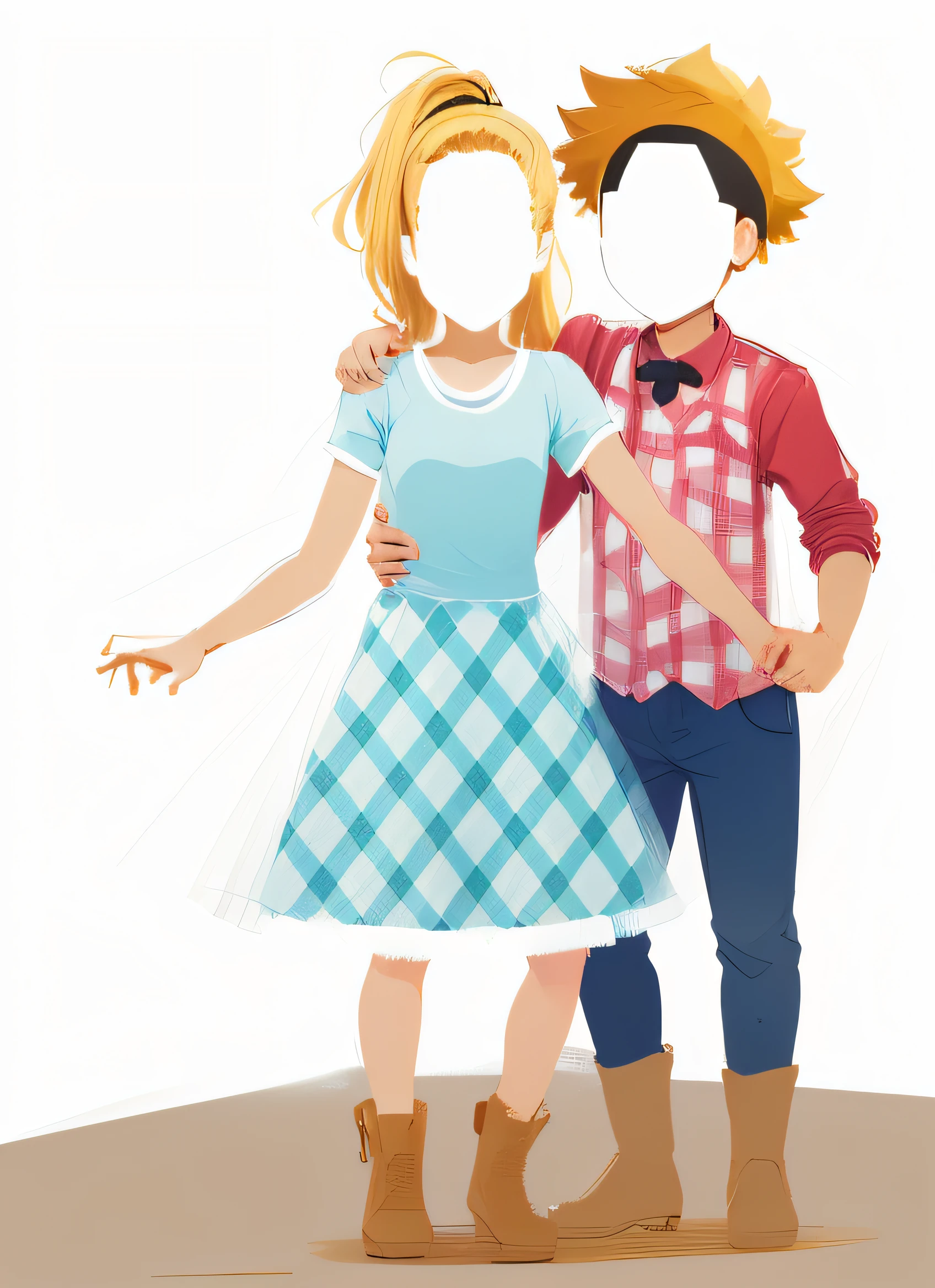 Crie uma imagem com bailarinos com base nas cores do anexo, precisa ser em desenho --auto