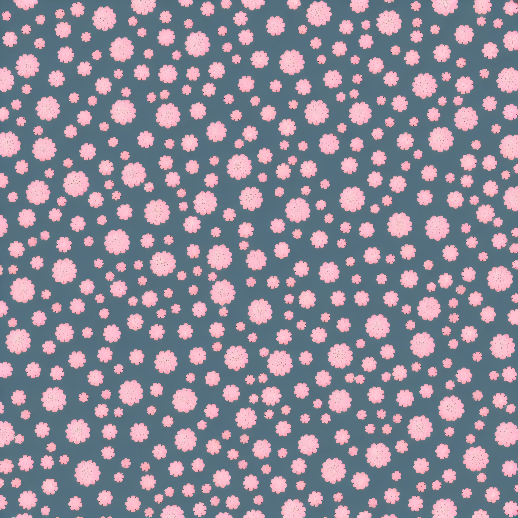 pattern, 2k, 2d, flores, black, white,, grey color, in pink background