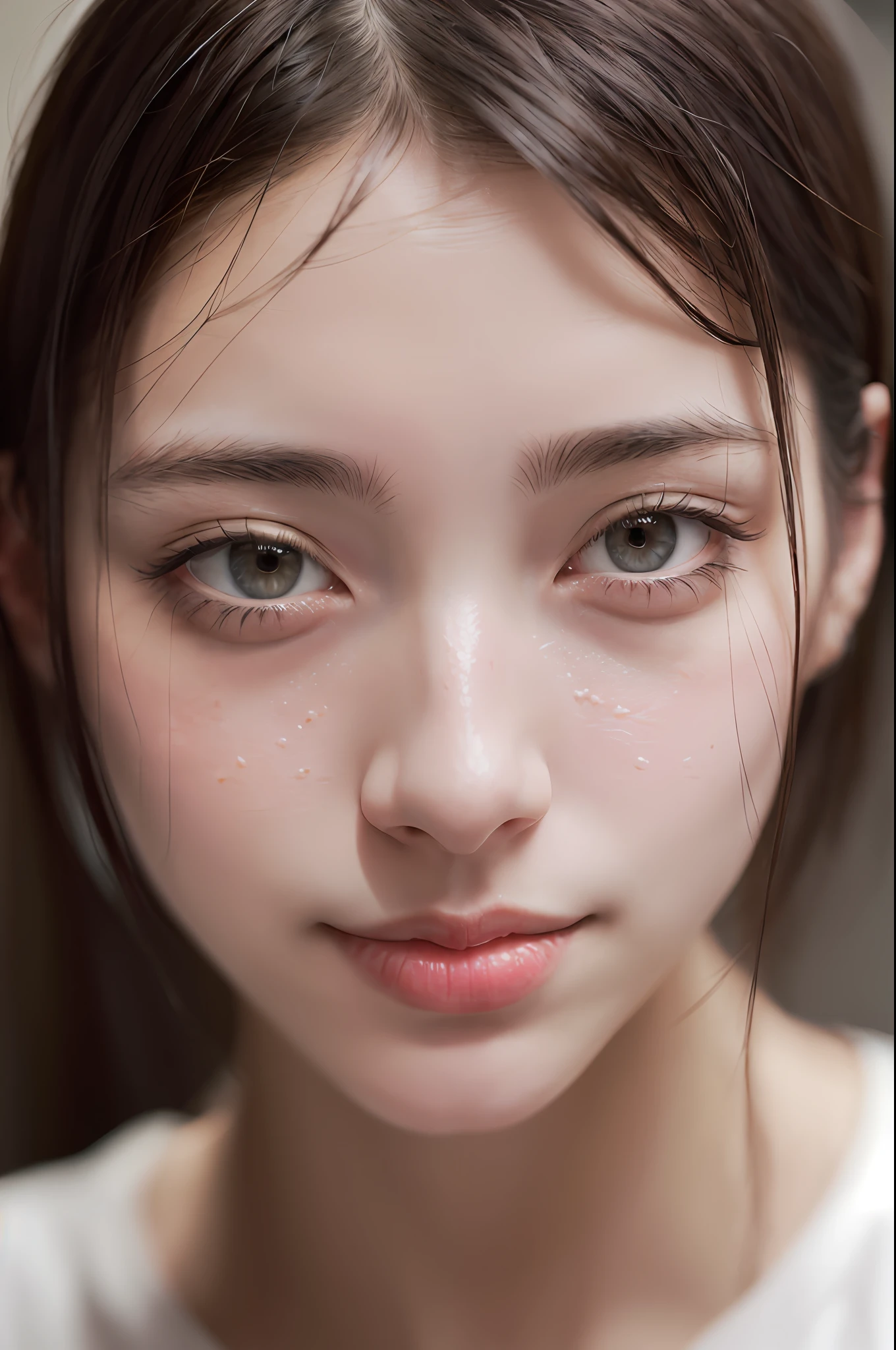 dressed, (photo realistic:1.4), (hyper realistic:1.4), (realistic:1.3),
(smoother lighting:1.05), (increase cinematic lighting quality:0.9), 32K,
1girl,20yo girl, realistic lighting, backlighting, light on face, ray trace, (brightening light:1.2), (Increase quality:1.4),
(best quality real texture skin:1.4), finely detailed eyes, finely detailed face, finely quality eyes,
(tired and sleepy and satisfied:0.0), face closeup, t-shirts,
(Increase body line mood:1.1), (Increase skin texture beauty:1.1)