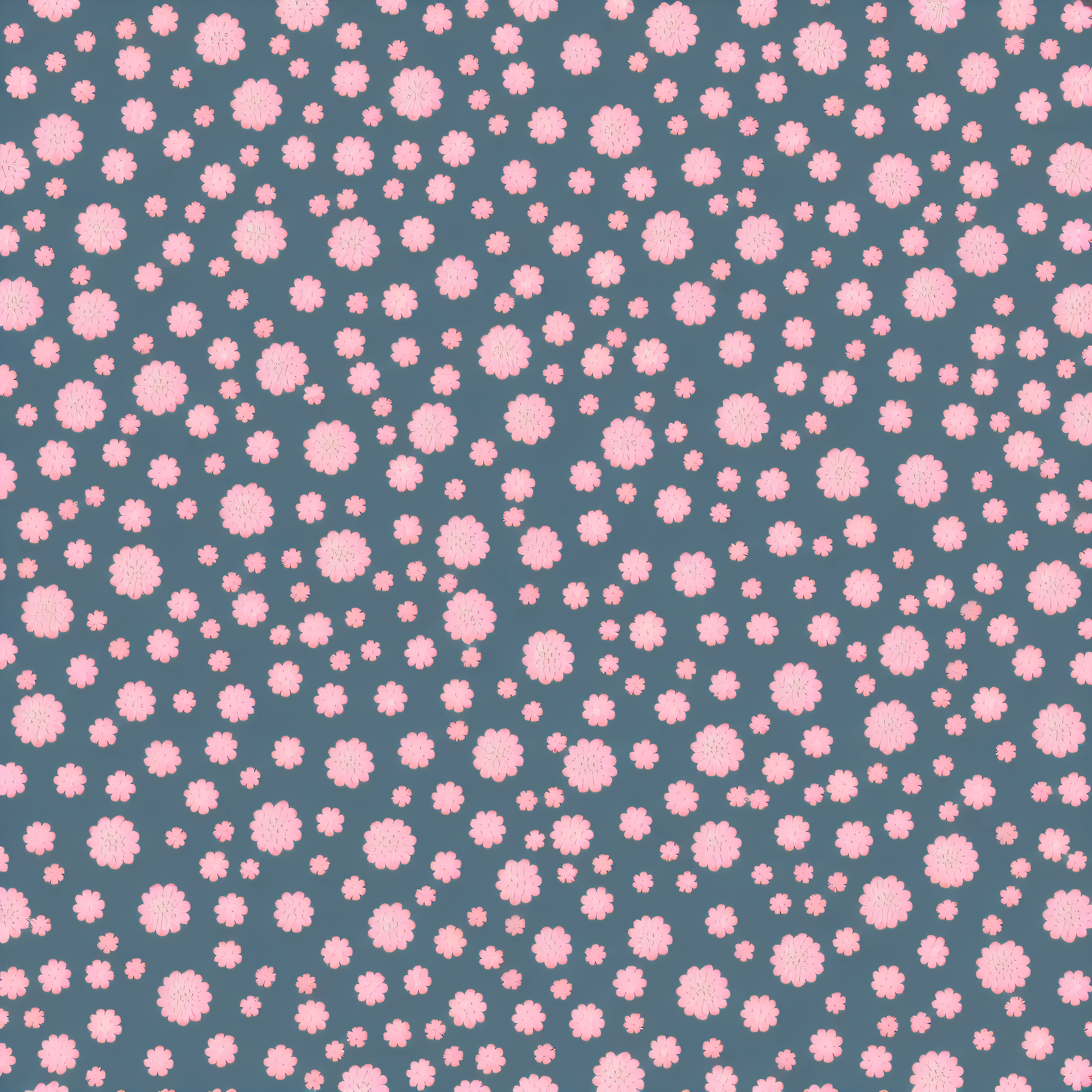 pattern, 2k, 2d, flores, black, white,, grey color, in pink background