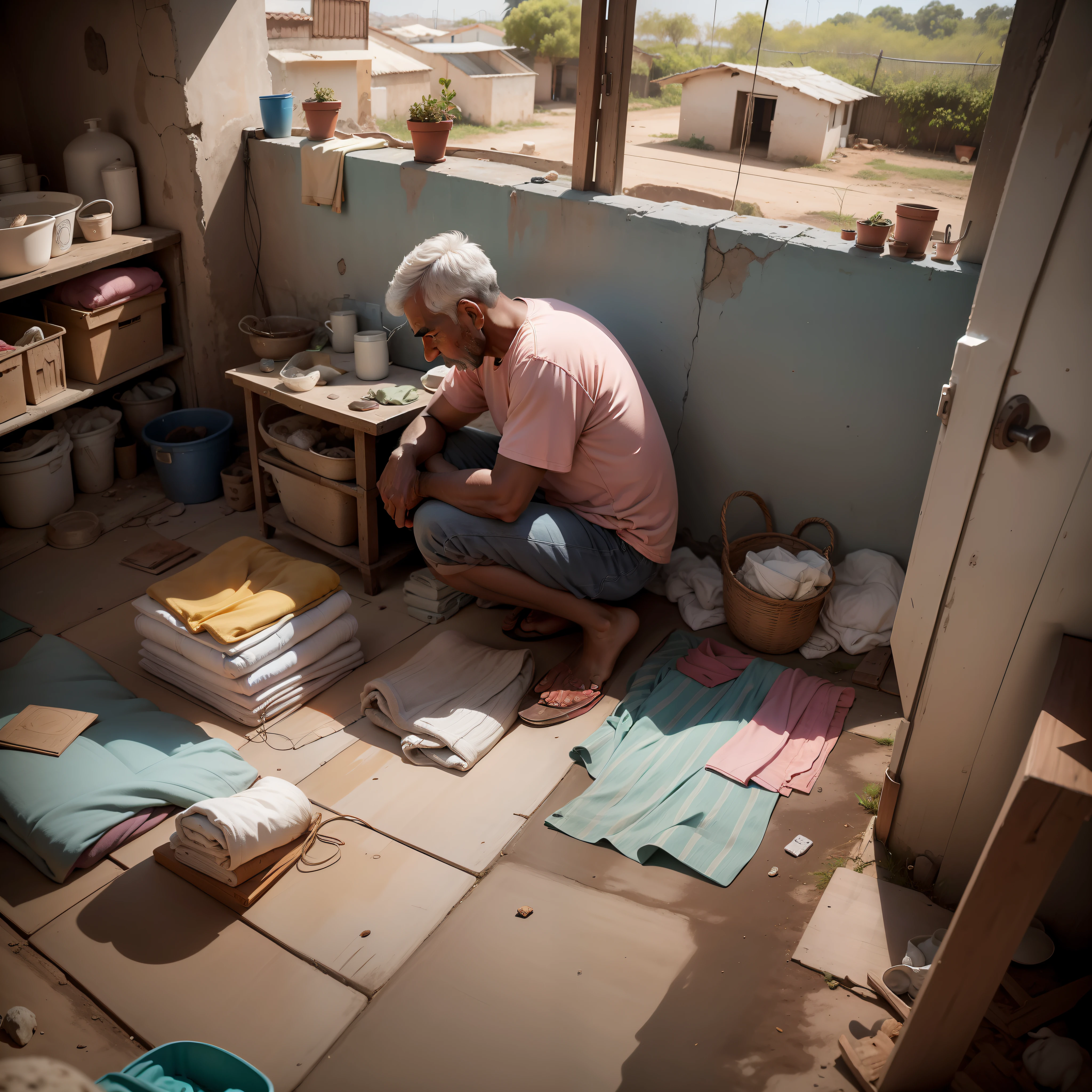 A casa era antiga e pequena, com paredes descascando e um telhado vazado. The ground was covered in dust and dirt, e as janelas estavam cheias de teias de aranha. The family was poor and had lived there for many years.
O pai, cerca de 50 anos, era um homem trabalhador. He worked long hours in a factory, but he barely earned enough to support his family. the mother, cerca de 45 anos, ficou em casa. Os filhos do casal, um filho de 25 anos e uma filha de 20 anos, estavam desempregados