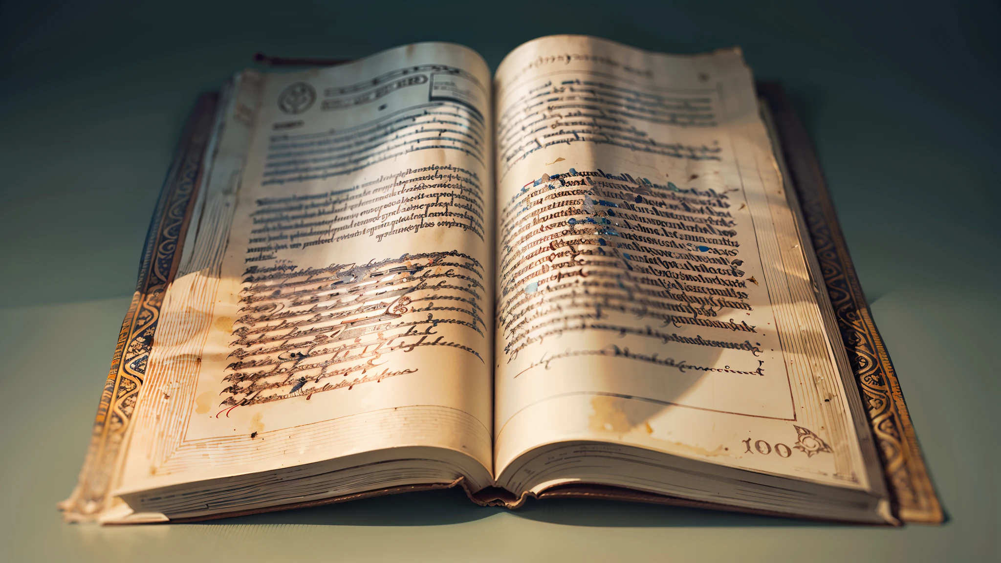 image depicting an ancient scroll or an ancient book of the Bible could be placed on the side