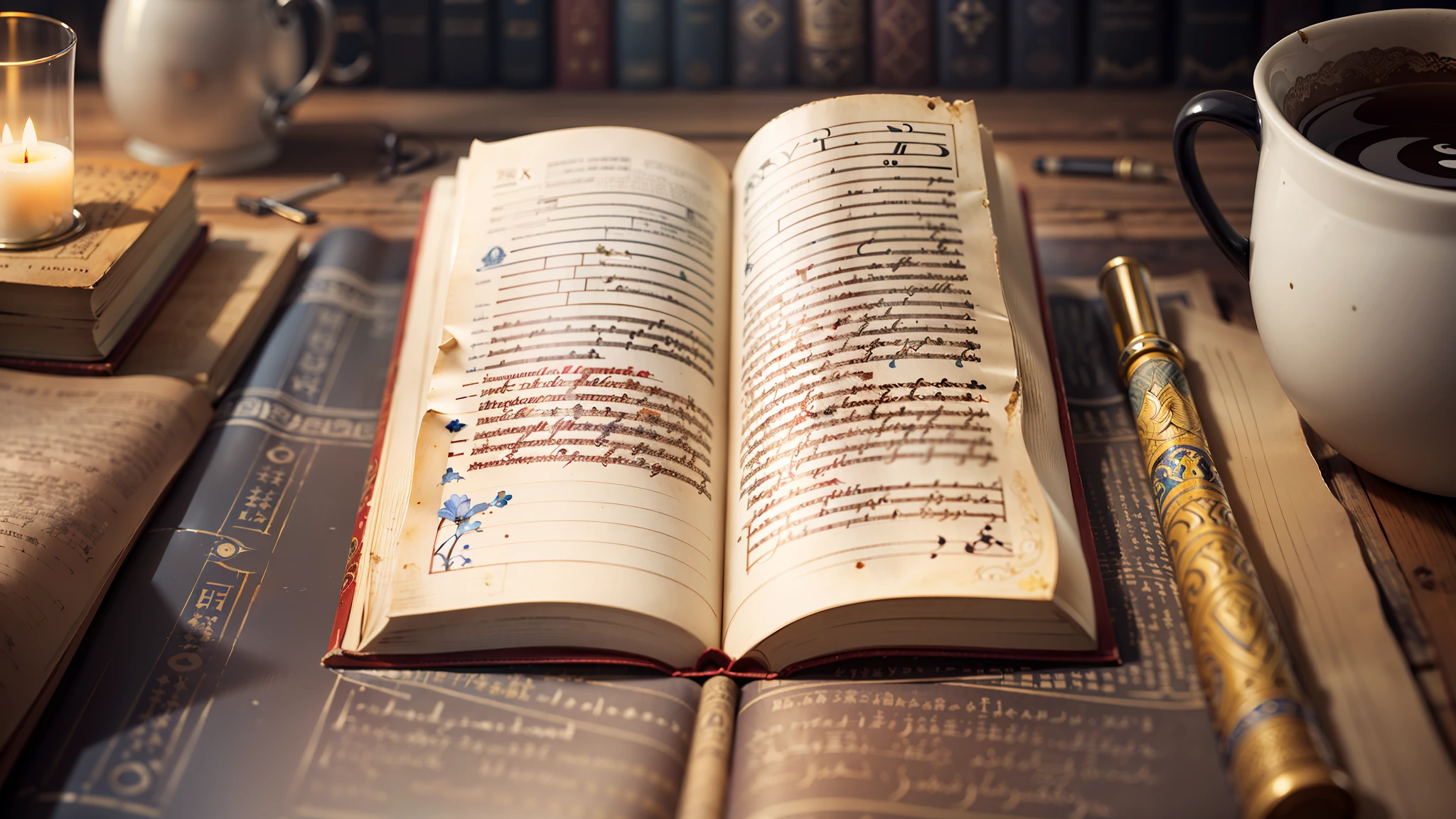 image depicting an ancient scroll or an ancient book of the Bible could be placed on the side
