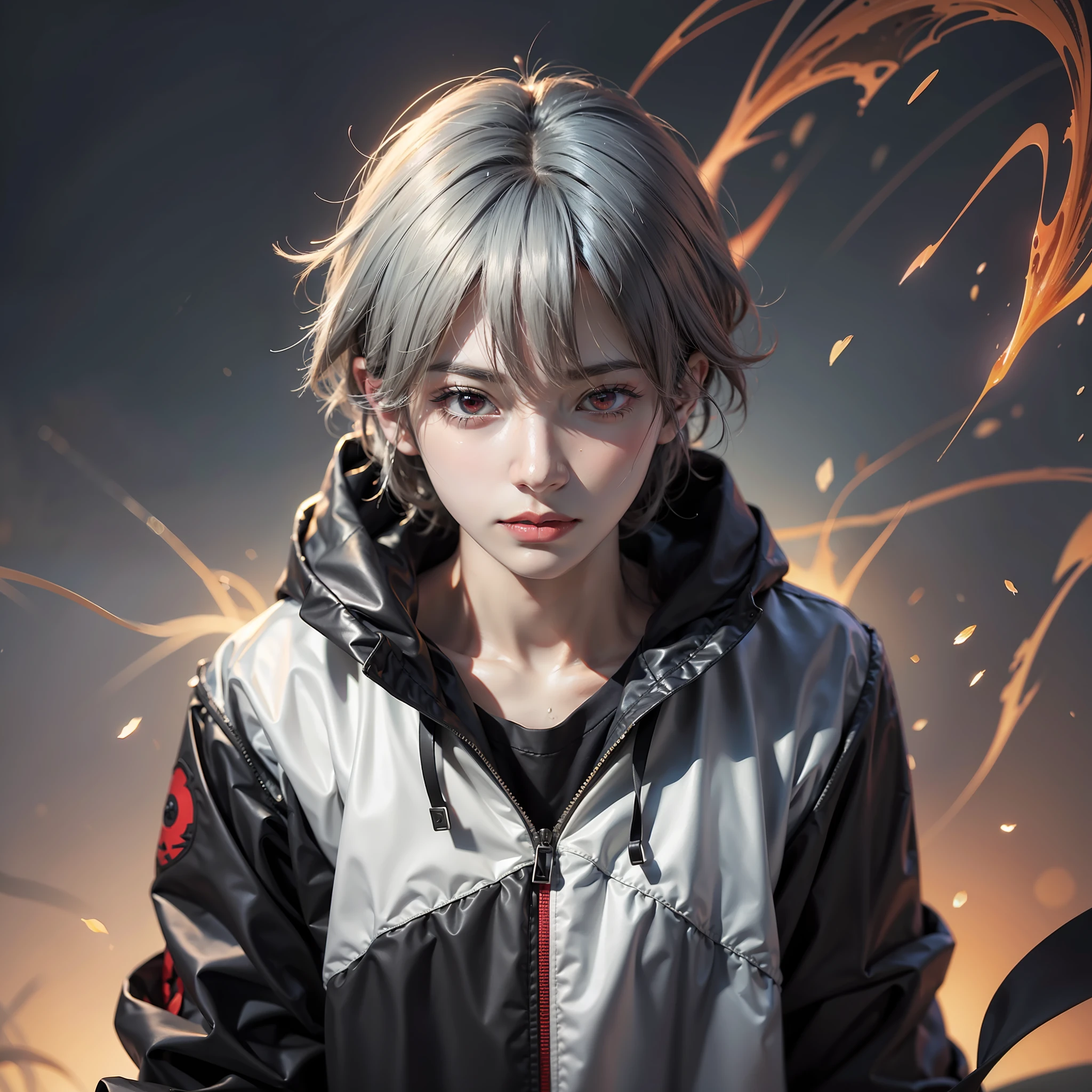 anime boy with red eyes in the rain, an anime drawing by Yuumei, pixiv, auto-destructive art, anime style 4 k, kaneki ken, 4 k manga wallpaper, 4k anime wallpaper, badass anime 8 k, ken kaneki, anime art wallpaper 8 k, anime art wallpaper 4 k, anime wallpaper 4 k, anime art wallpaper 4k