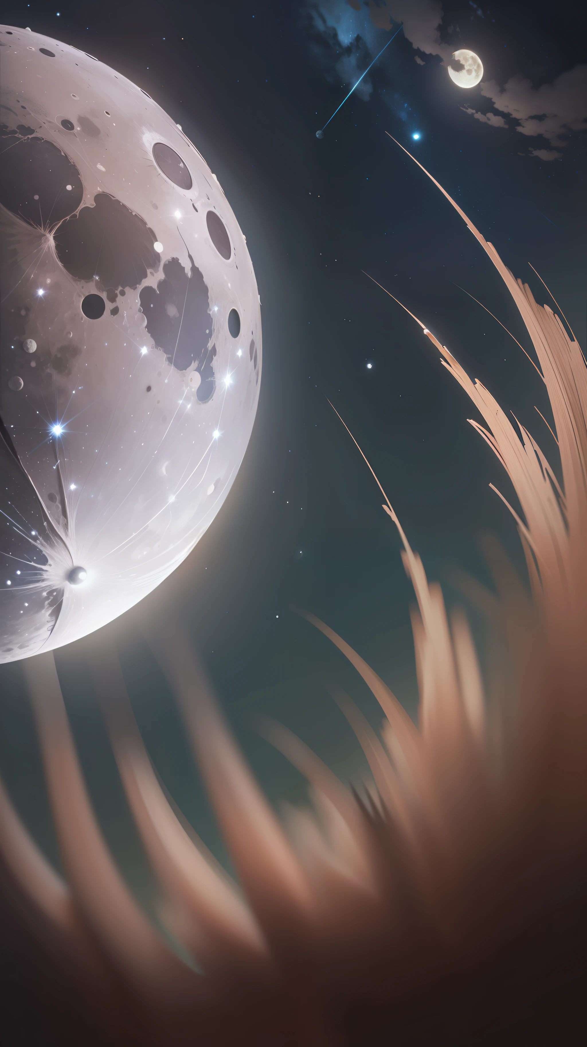 Moon,night sky,macro moon,zoom into the moon,very closeup to the moon,high resolution, high quality,dark