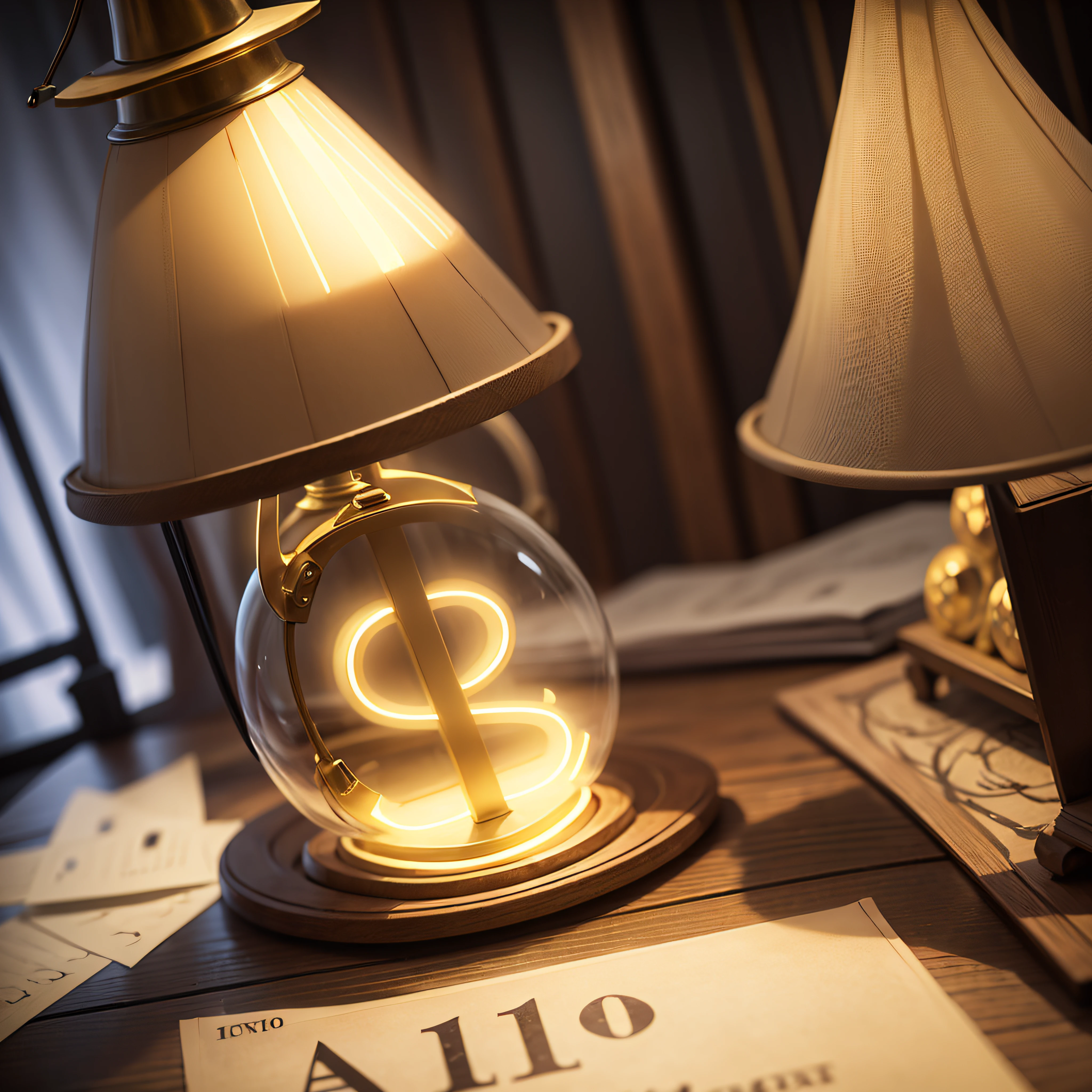 Lamp glowing with dollar sign --auto