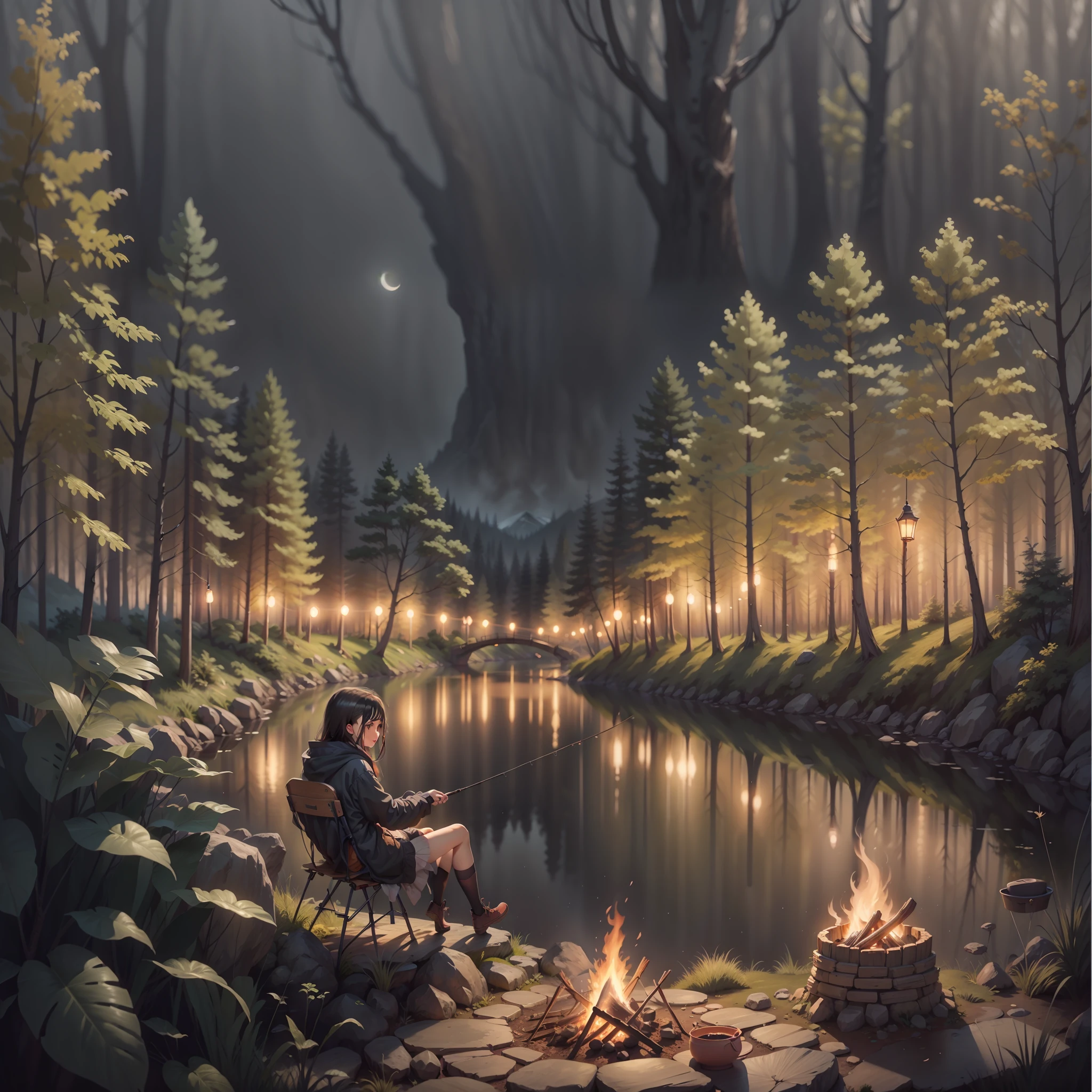 the night,Starry,ln the forest,River side,By the campfire,High hills,Fishing ager looking up at the night sky