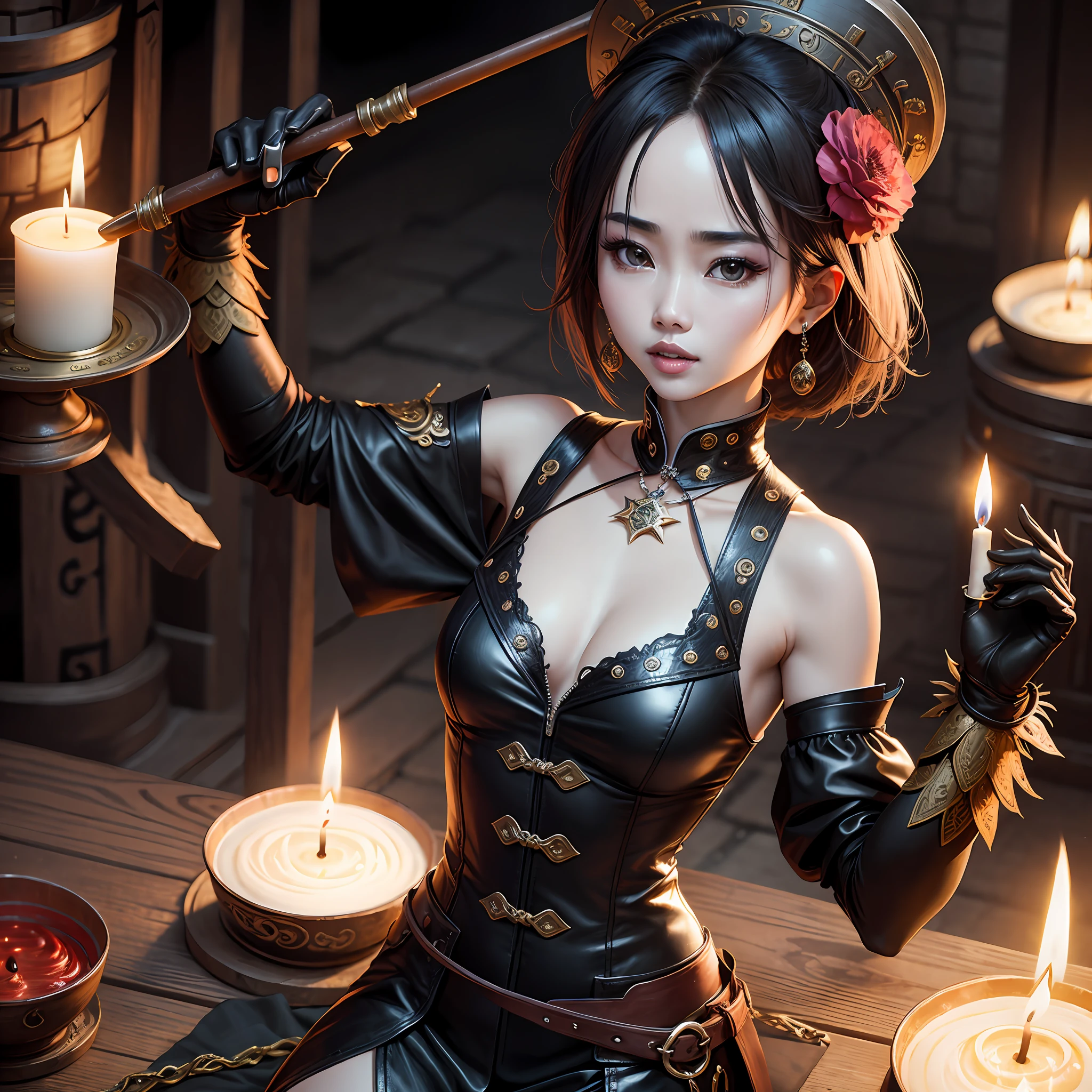 Jolin Tsai,Queen of Majesty,Hook people temptation,Black leather whip,Burning candles。 --auto
