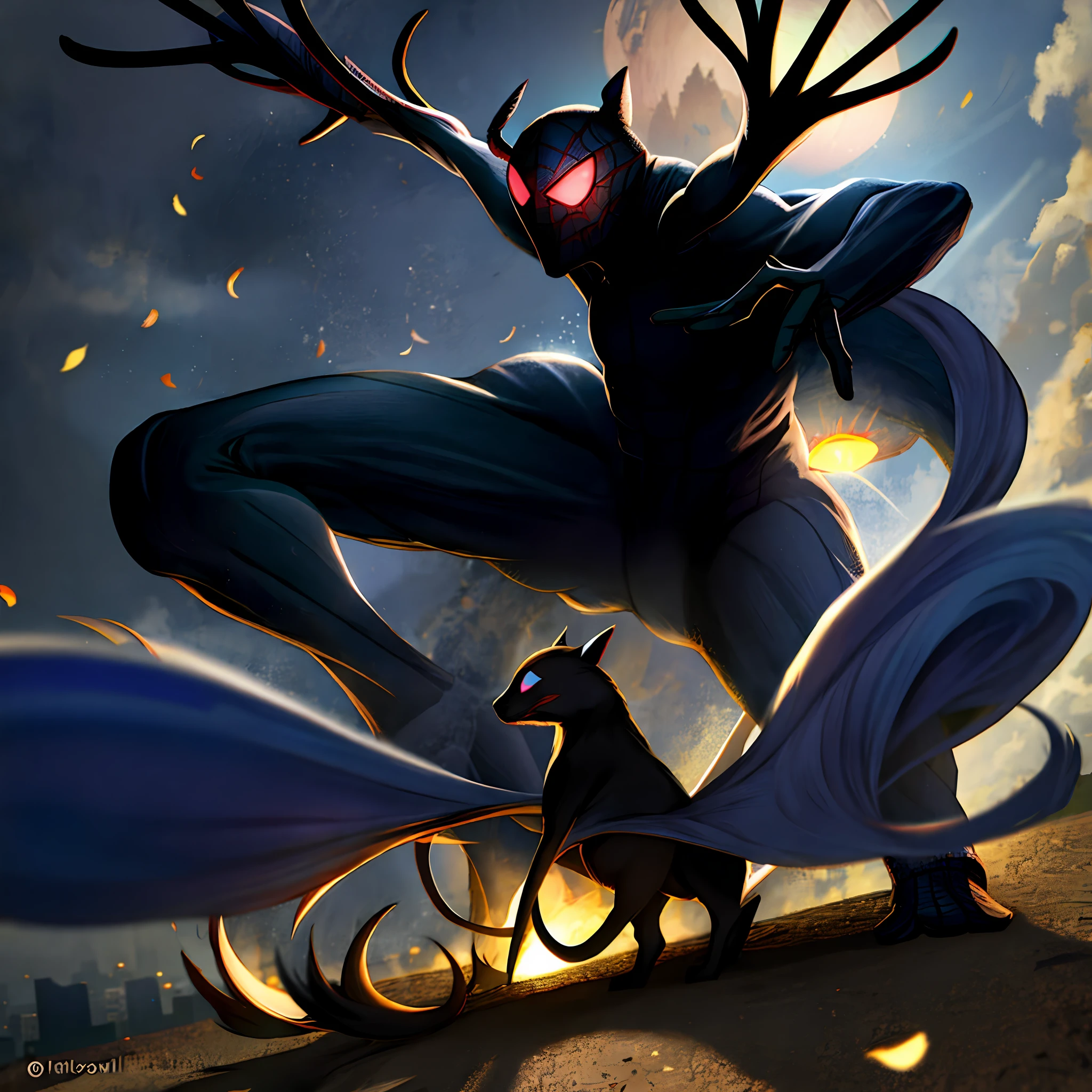 Homen aranha fazendo Calistenia