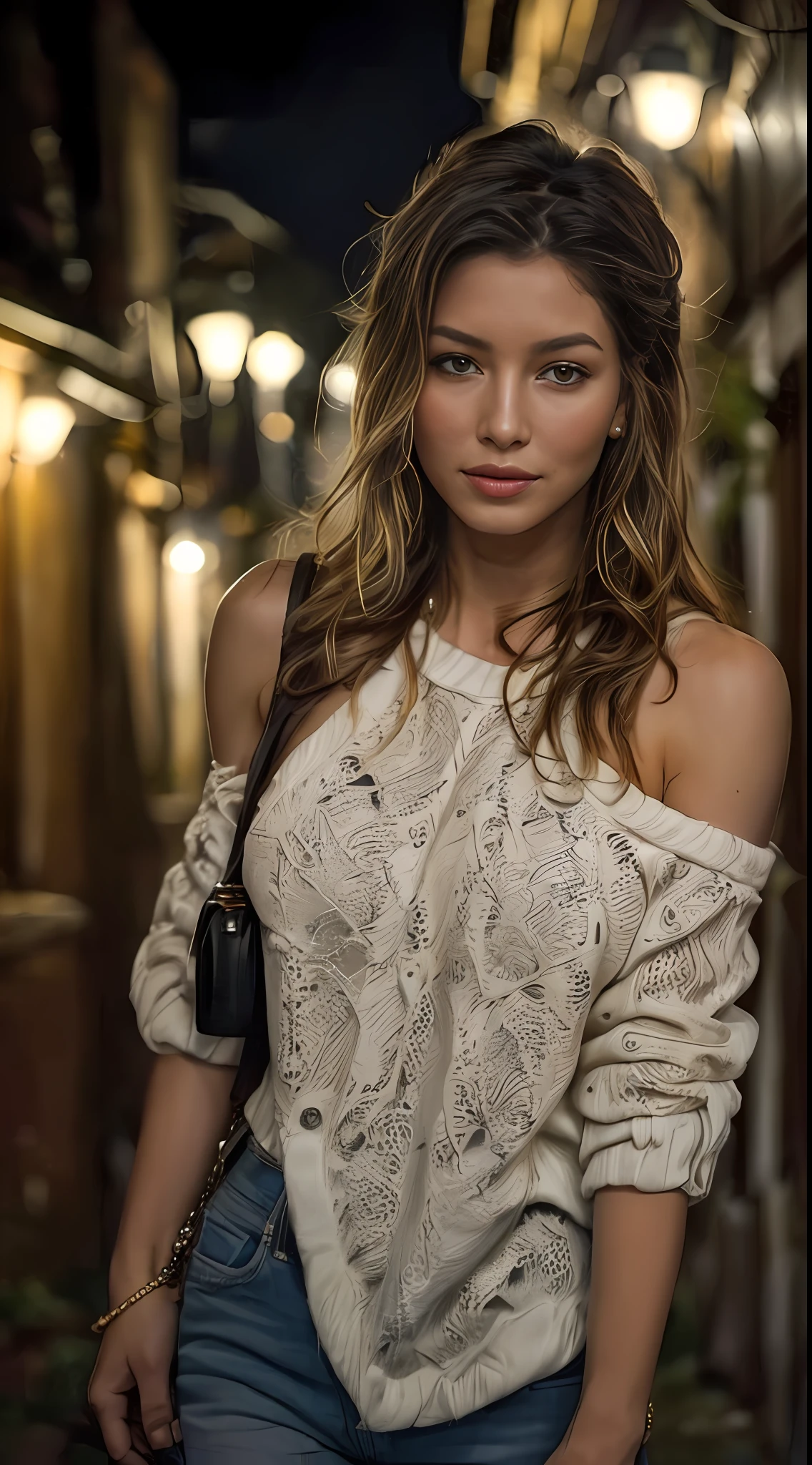 (selfie shot, desde arriba: 1.4), (postrait de medio cuerpo: 1.4), RAW uhd portrait photo of a 24 year old blonde (mujer de ojos azules), tacticool,walking down a dark alleyway, breasts_b natural, fondo nocturno de la ciudad, (vestido rojo), (escote), detallado (¡Textures!, ¡hair!, brillo, color!!, imperfecciones: 1.1), ojos brillantes altamente detallados, (staring at the camera), specular lighting, DSLR, ultra calidad, foco nítido, Sharp tack, dof, movie grain, (centrado), Fujifilm XT3, cristalino, centro del marco, cara linda, foco nítido, farola, neon lights, bokeh, (poco iluminado), clave baja, por la noche, (cielo nocturno) poros detallados de la piel, piel grasa, bronceado, detalles intrincados de los ojos
