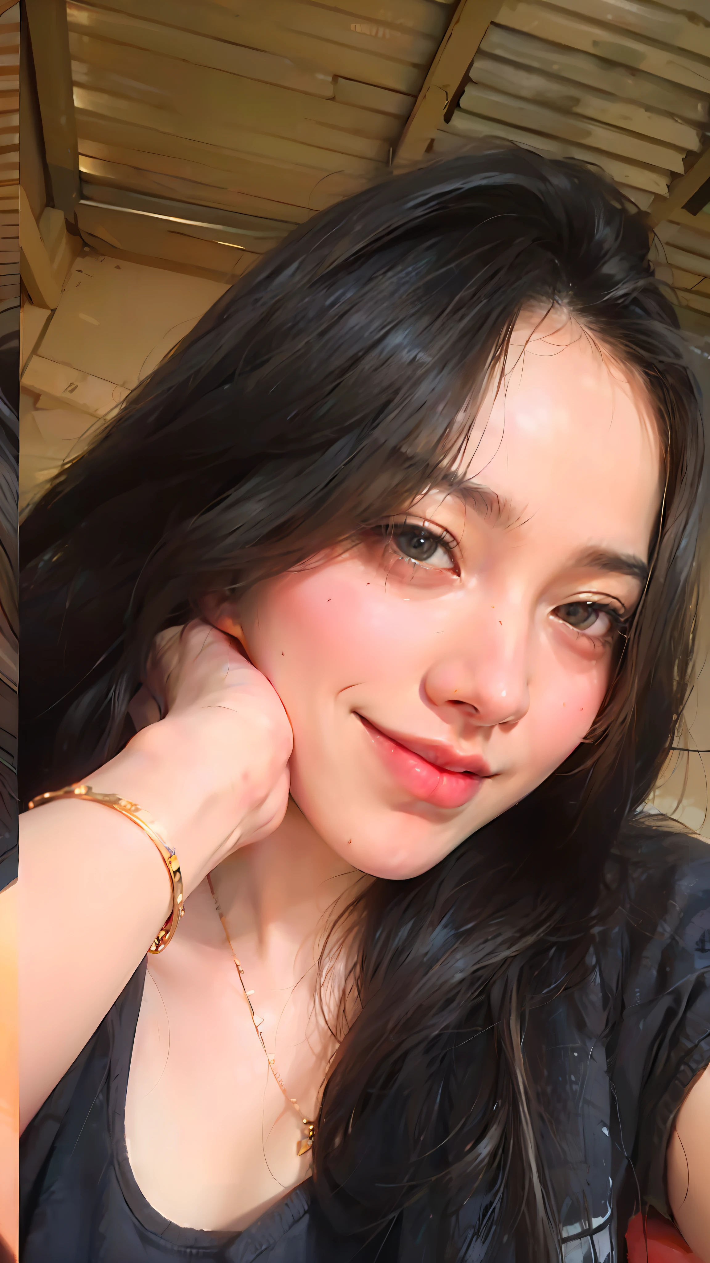 Raw, realistic ,(hi-top fade:1.3),long hair, soothing tones, muted colors, high contrast, (natural skin texture, hyperrealism, soft light, sharp),