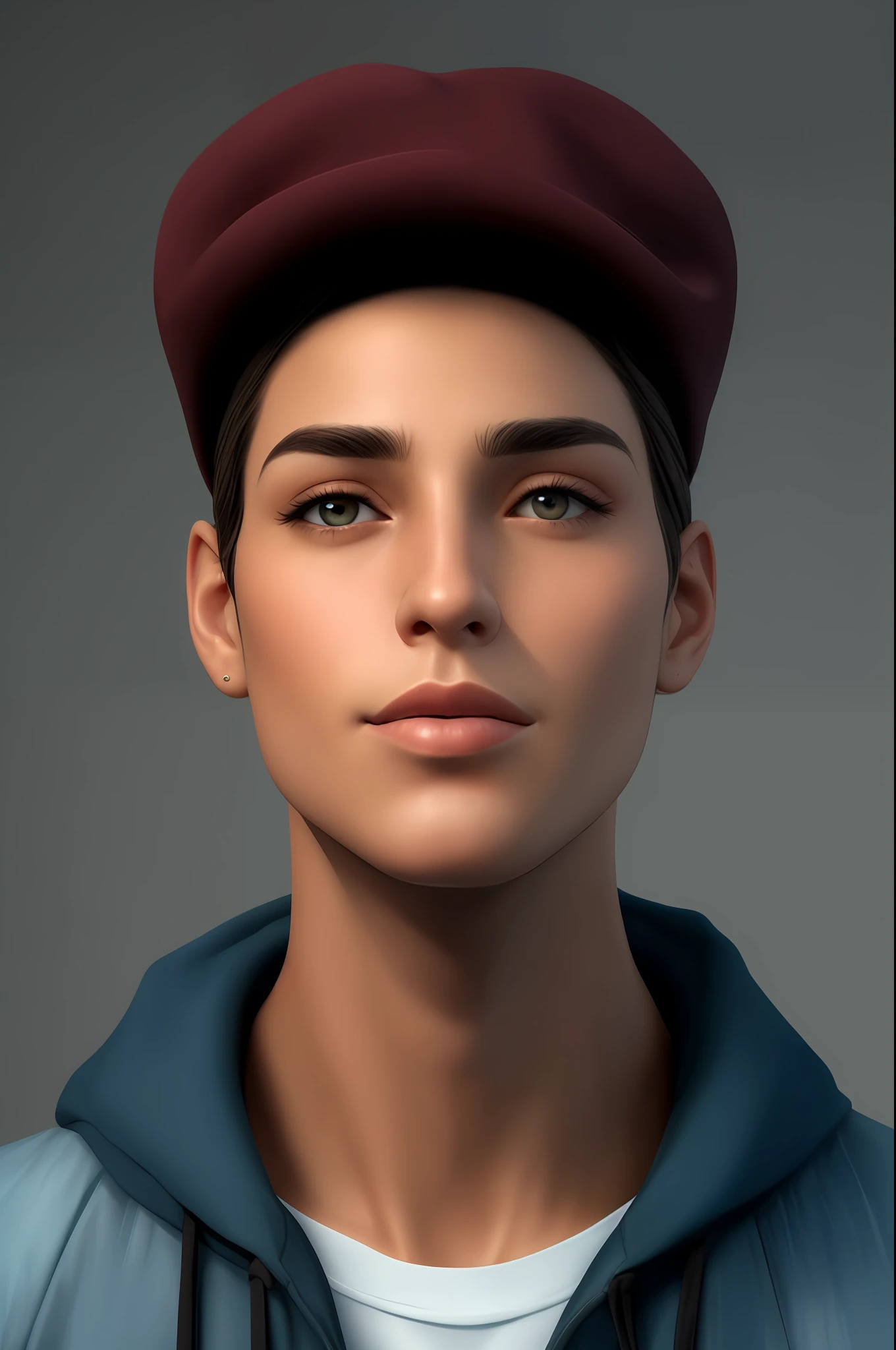 Melhor qualidade:1.5,A closeup of a man with a hood and a hat, liso. pintura digital, rosto realista detalhado, retrato de rosto detalhado realista, rostos realistas detalhados, baixo detalhamento. pintura digital, rosto realista altamente detalhado, rosto detalhado realista, realistic studio portrait, Face extremamente alta e detalhada, retrato detalhado do caractere, retrato digital, bonito rosto detalhado, retrato de personagem de closeup, Rosto alto e detalhado