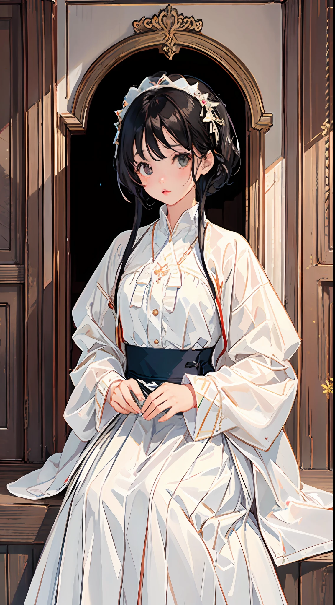original,(illustration:1.1),(best quality),(masterpiece:1.1),(beautiful and clear background:1.25),(extremely detailed CG unity 8k wallpaper:1.1),
1girl, flat bangs, stunning innocent symmetry face, shirt, emotional, ulzzang, (PureErosFace_V1:0.7)