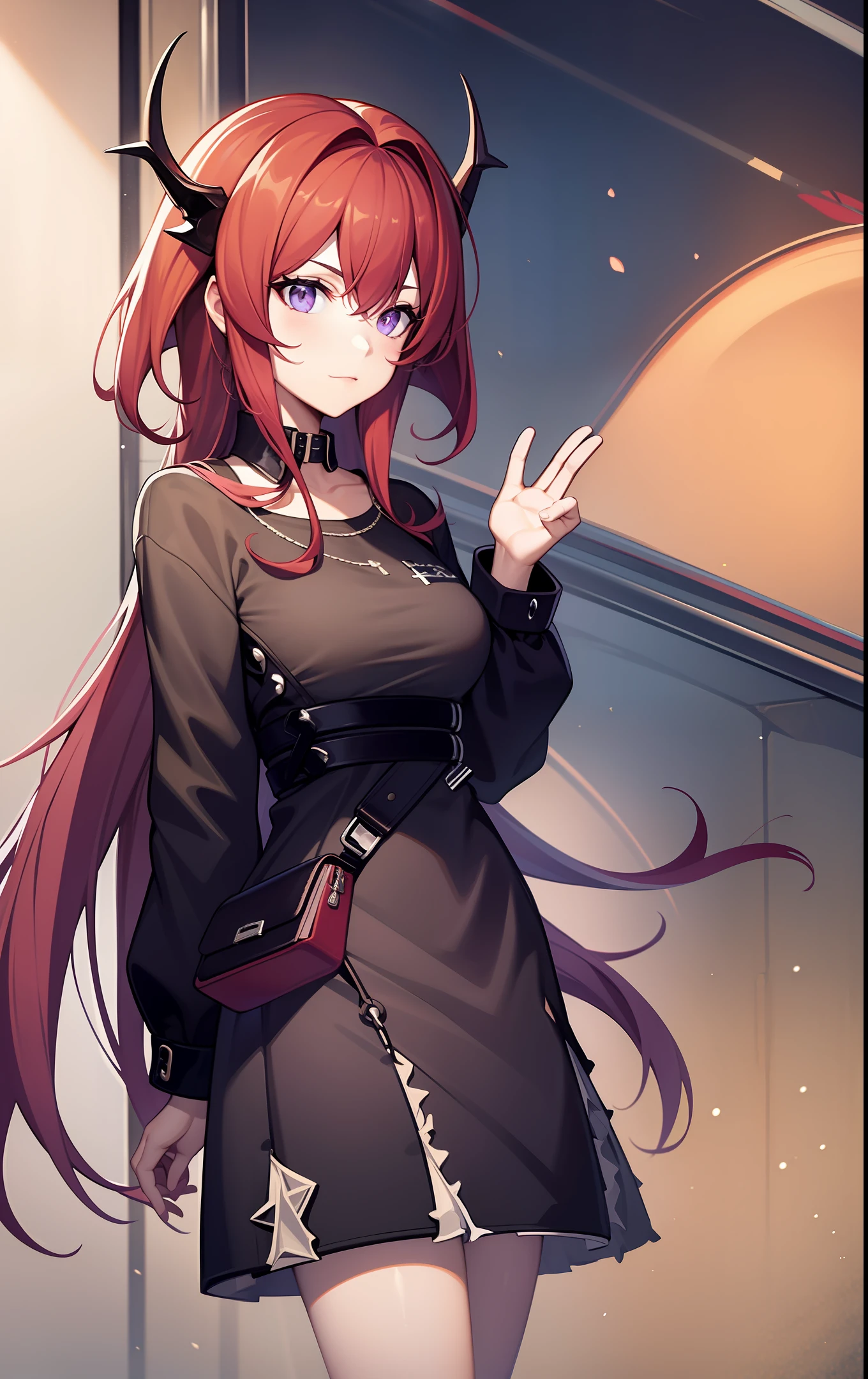 Red, long-haired god girl