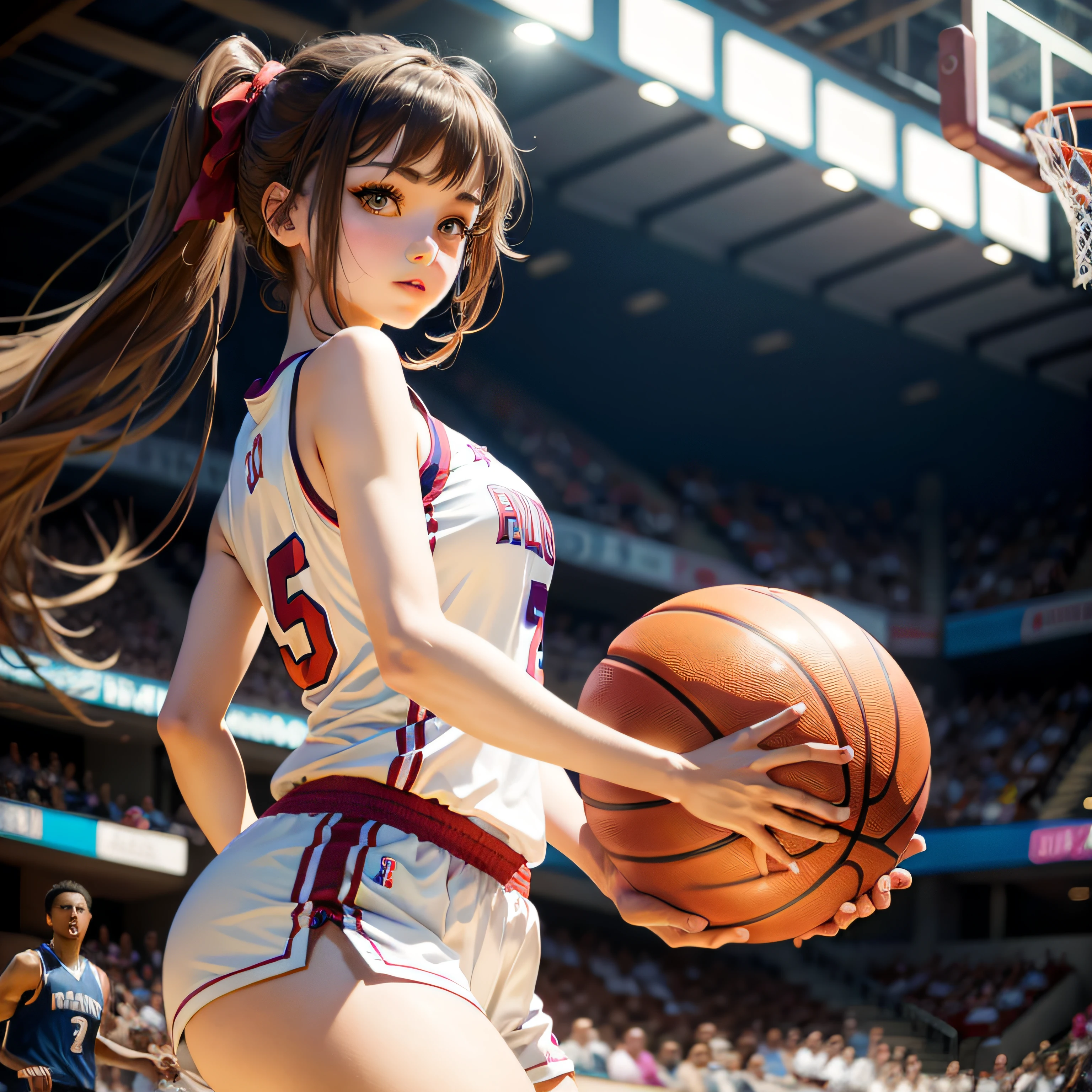 basketball,a beauty girl,animesque --auto