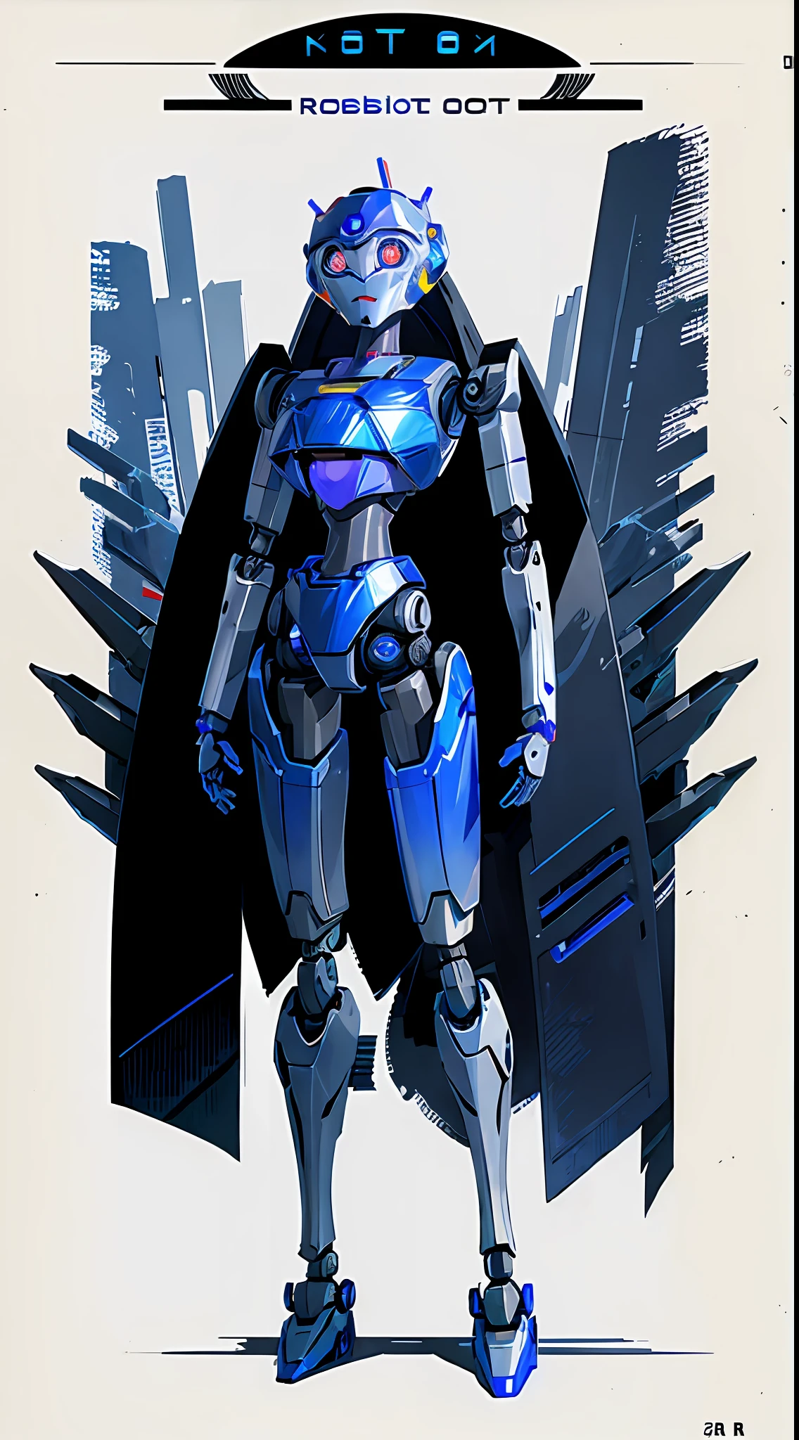 ((masterpiece)), a (robot:1.6) with sleek and menacing design, glowing eyes, long hair, asymmetric body, highly detailed, 1girl, love, cute