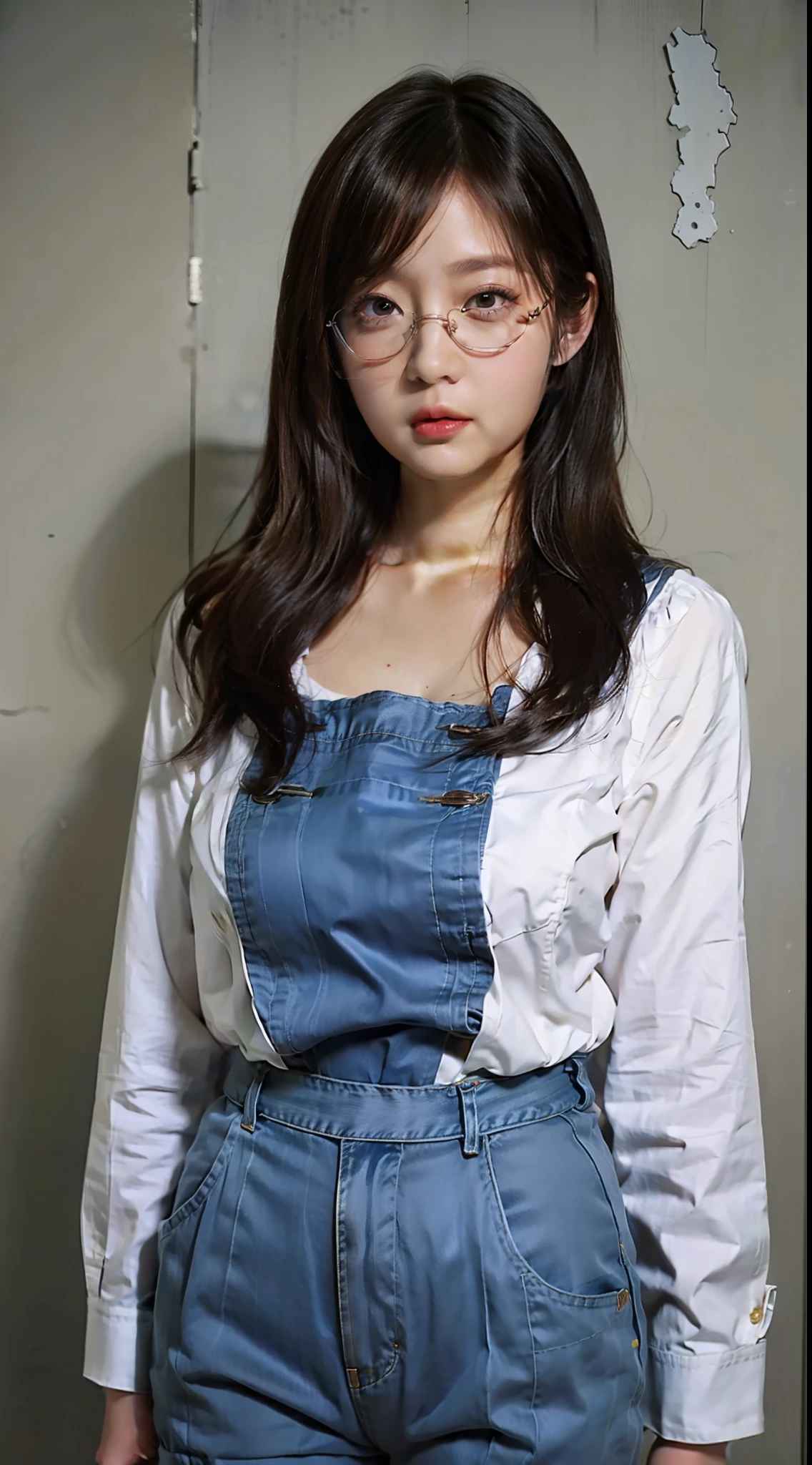 tmasterpiece，high qulity，1girll，denim pant，Clothes that are casually matched，Female teacher，eye glass，Professional Dress，Gentle eyes，Authentic skin texture，dynamicposes，Random background，schools，pupils，crowd of，Fashionab，tidal current，individuality，Versatile