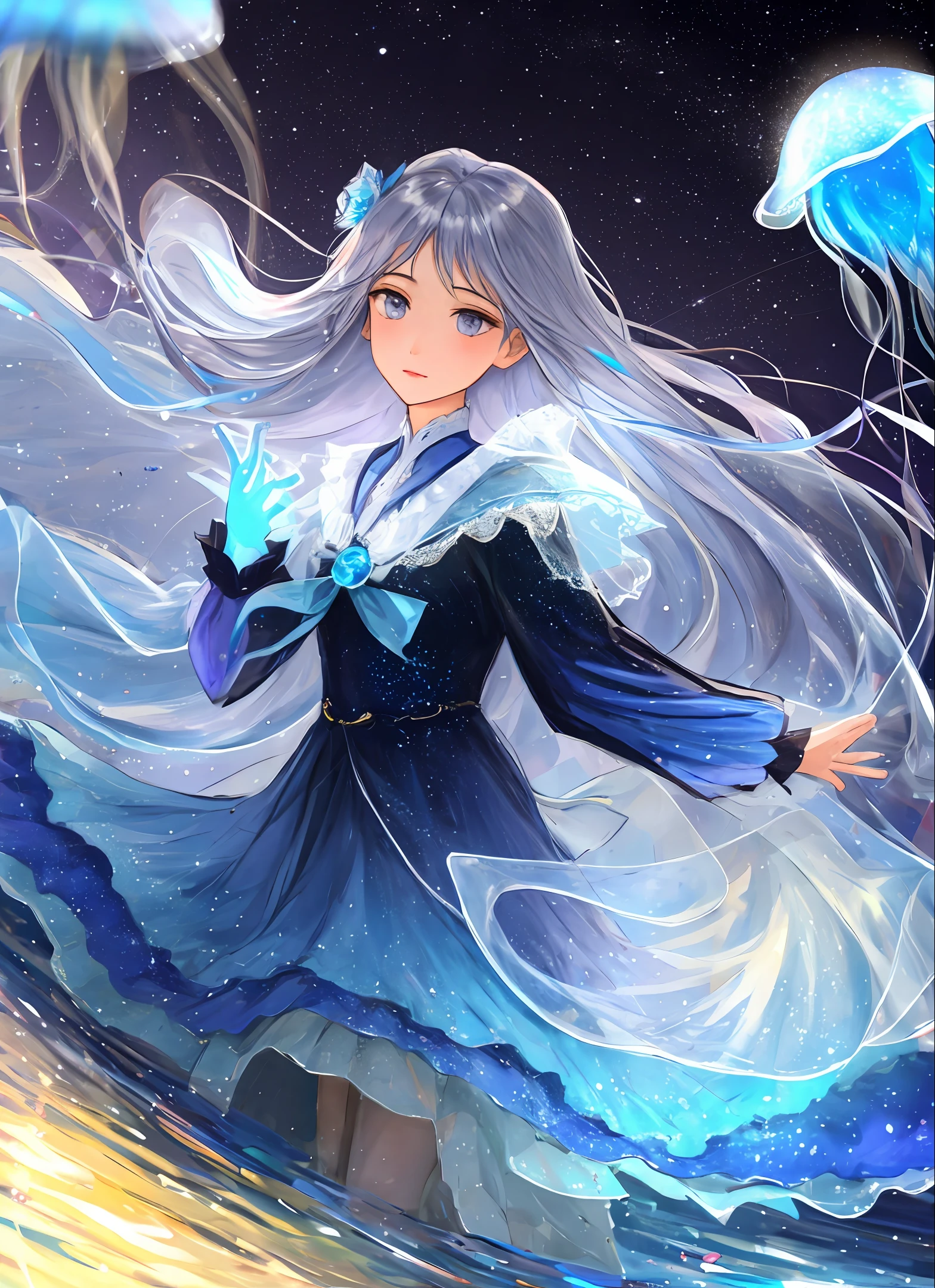 violet, light blue, Attire, jellyfish