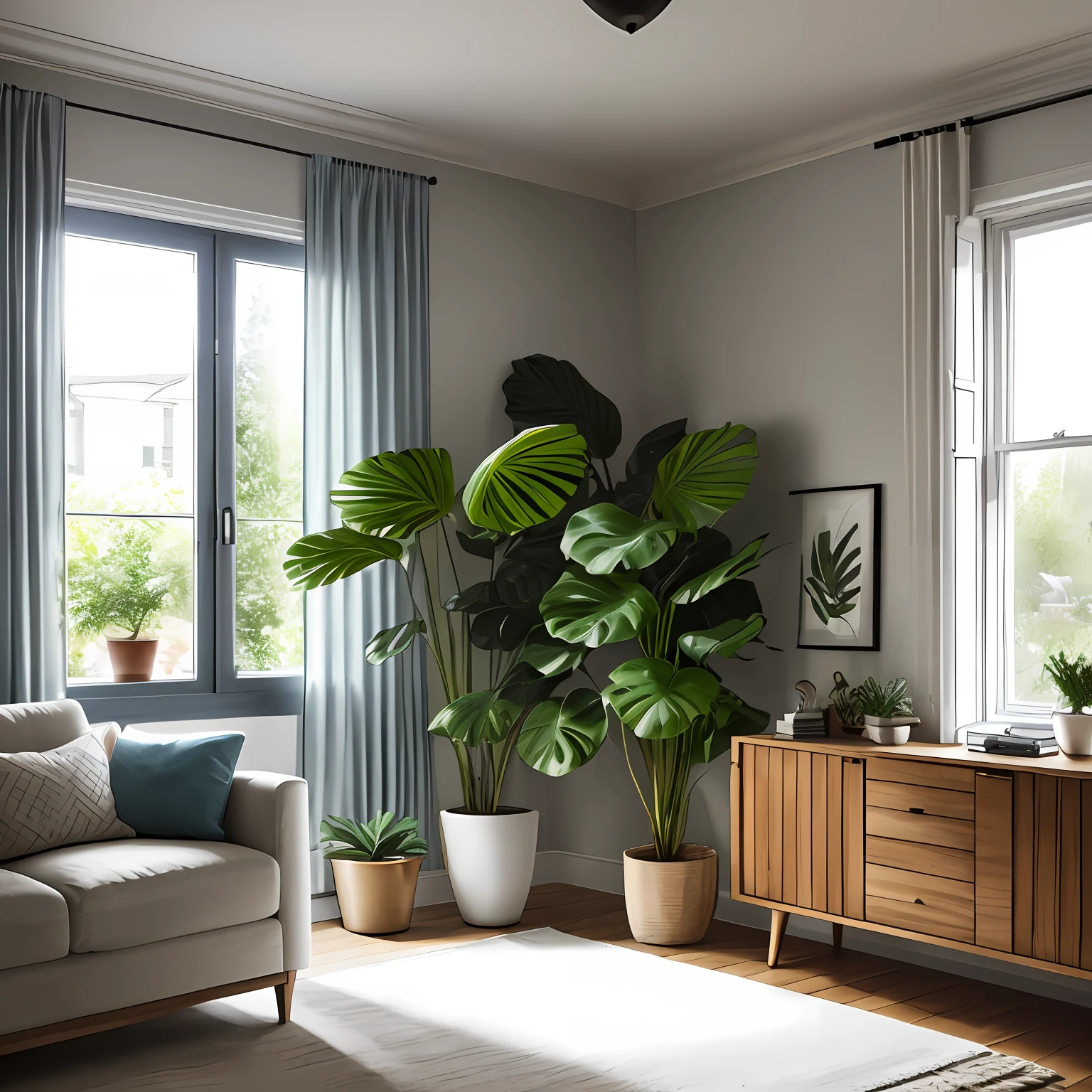 Monstera in the living room --auto