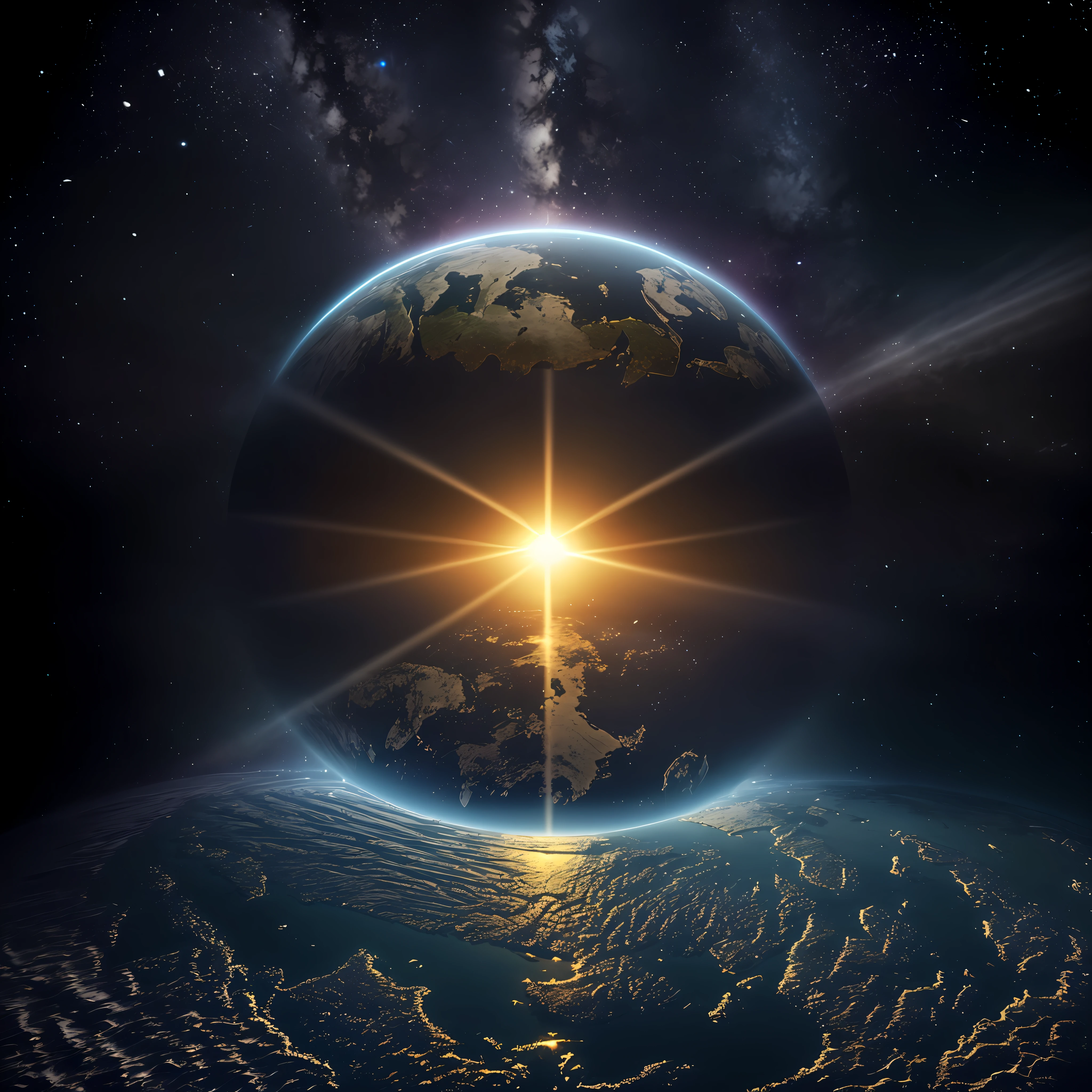 In the beginning God created the heavens and the earth.
2It was the formless and empty earth; darkness covered the face of the abyss, and the Spirit of God moved upon the face of the waters.
3God said, "Let there be light," and there was light.
4God saw that the light was good, and He separated the light from the darkness.
5God called to light day, and to darkness he called night. The afternoon and morning passed; That was the first day.
6Then God said, "Let there be among the waters a firmament that separates waters from waters."
7Then God made the firmament and separated the waters that were below the firmament from those that were above. And so it was.
8To the firmament God called heaven. The afternoon and morning passed; That was the second day.
9And God said, "Let the waters that are under heaven gather in one place, and let the dry part appear." And so it was.
10Apart from the dry God called the earth, and called seas to the whole of the waters. And God saw that it was good.
11Then God said, "Let the earth be covered with vegetation: plants that give seeds and trees whose fruits produce seeds according to their kinds." And so it was.
12The earth has made vegetation sprout: plants that give seeds according to their species, and trees whose fruits produce seeds according to their species. And God saw that it was good.
13The afternoon and morning passed; that was the third day.filmed cinematic in canon 5d ultra realistic skin,,fantasy magical horror atmosphere,(highly detailed environment:1.3), sharp focus, volumetric mist, 8k UHD, DSLR, high quality, film grain, very high quality RAW photography, detailed background, intricate, Phase One 36mm, 16 k. ULTRA MEGA REALISTIC, REAL.