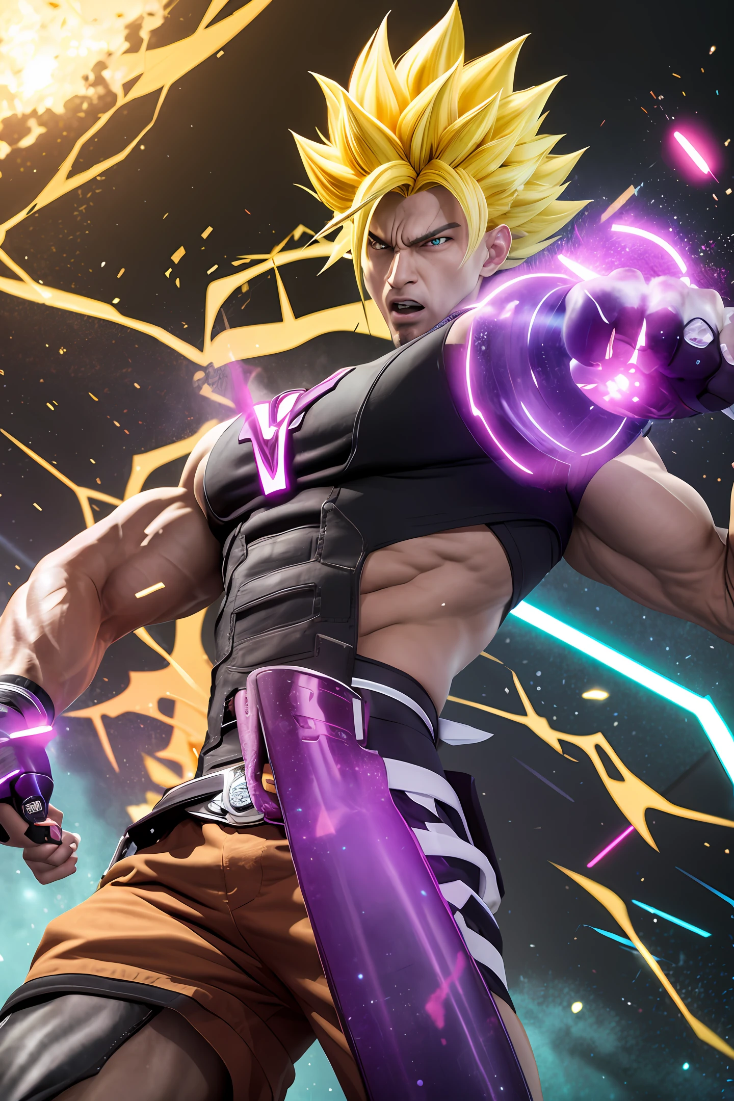 Crie um super sayajin roxo