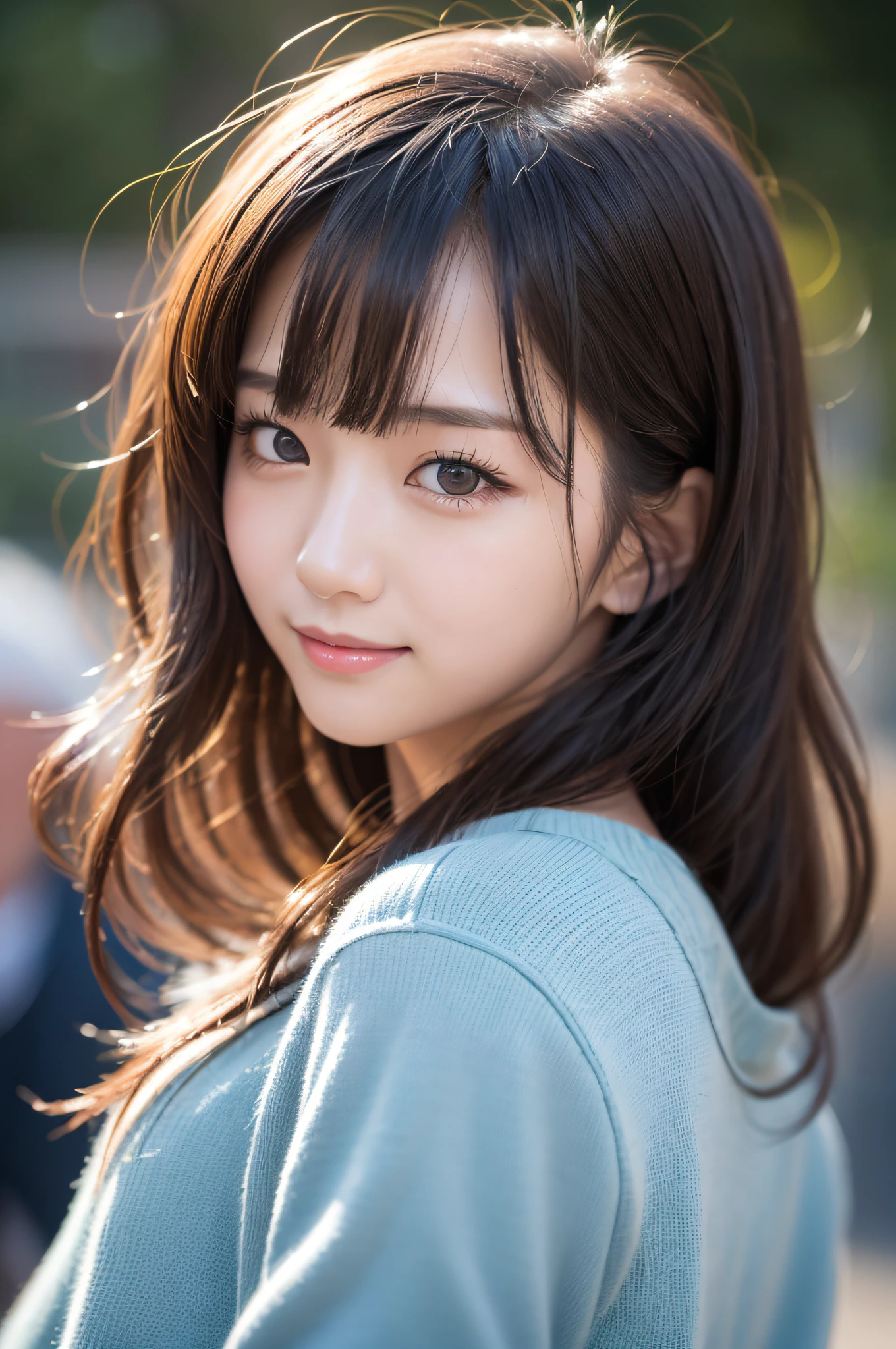 Clothed、(Photo Real:1.4)、(hyper realisitic:1.4)、(realisitic:1.3)、 (Smooth lighting:1.05)、(Improve video lighting quality:0.9)、32 k、 1girl in、20 years girl、Realistic lighting、Back lighting、Facial light、raytrace、(cheerfulness:1.2)、(Improved image quality:1.4)、 (Finest Real Textured Skins)、finely eye、finerly detailed face、 (Tiredness, sleep, satisfied:0.0)、close up of face、student clothes:1.3、Korean Idol、Nogizaka Idol、hposing Gravure Idol (Bodyline mood improvement:1.1)、glowy skin、Korean Idol、Nogizaka Idol、hposing Gravure Idol、selfee