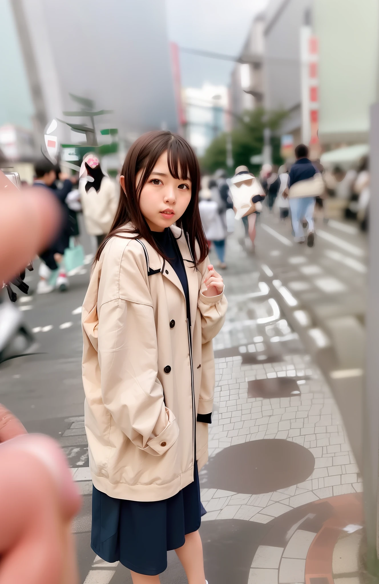 woman in a sailor outfit holding a blue bag on a beach, loose coat collar sailor uniform, wearing japanese school uniform, japanese girl school uniform, japanese school uniform, seifuku, wearing school uniform, kantai collection style, sailor uniform, girl wearing uniform, sakimichan hdri, wearing a school uniform, jk uniform
