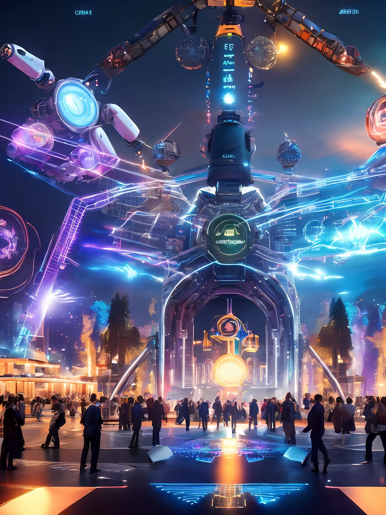 A imagem retrata um mundo de entretenimento futurista e emocionante, where Artificial Intelligence is revolutionizing the way we have fun and engage with different forms of entertainment.

We can see a scenario full of advanced technology, with interactive holograms and people immersed in virtual experiences. AI is at the center of this world, Driving the creation of unique and personalized content, that adapts to the individual preferences and interests of viewers.

Na imagem, We see a group of friends exploring a virtual theme park, where AI creates personalized adventures according to each person's preferences. Os hologramas dos personagens interagem com os visitantes, adapt their behaviors and dialogues according to the interests and reactions of the participants.

Ademais, AI is also revolutionizing the film and television industry. We see a production studio where robots and AI collaborate with directors and screenwriters in creating innovative films and series.. AI is able to analyze market trends, identify patterns of success and even create engaging plots and dialogues.

This image invites us to imagine a world where AI is driving creativity and interactivity in entertainment. This shows us the potential of AI to create unique experiences, envolventes e personalizadas, that go beyond our traditional expectations.

Let yourself be inspired by this image and imagine how you, Como cientista de dados, can contribute to the AI-driven revolution in entertainment. Join the visionaries who are exploring new possibilities, Development of advanced algorithms and creation of innovative experiences for the public. Be part of this exciting transformation and help shape the future of entertainment with mind and machine.