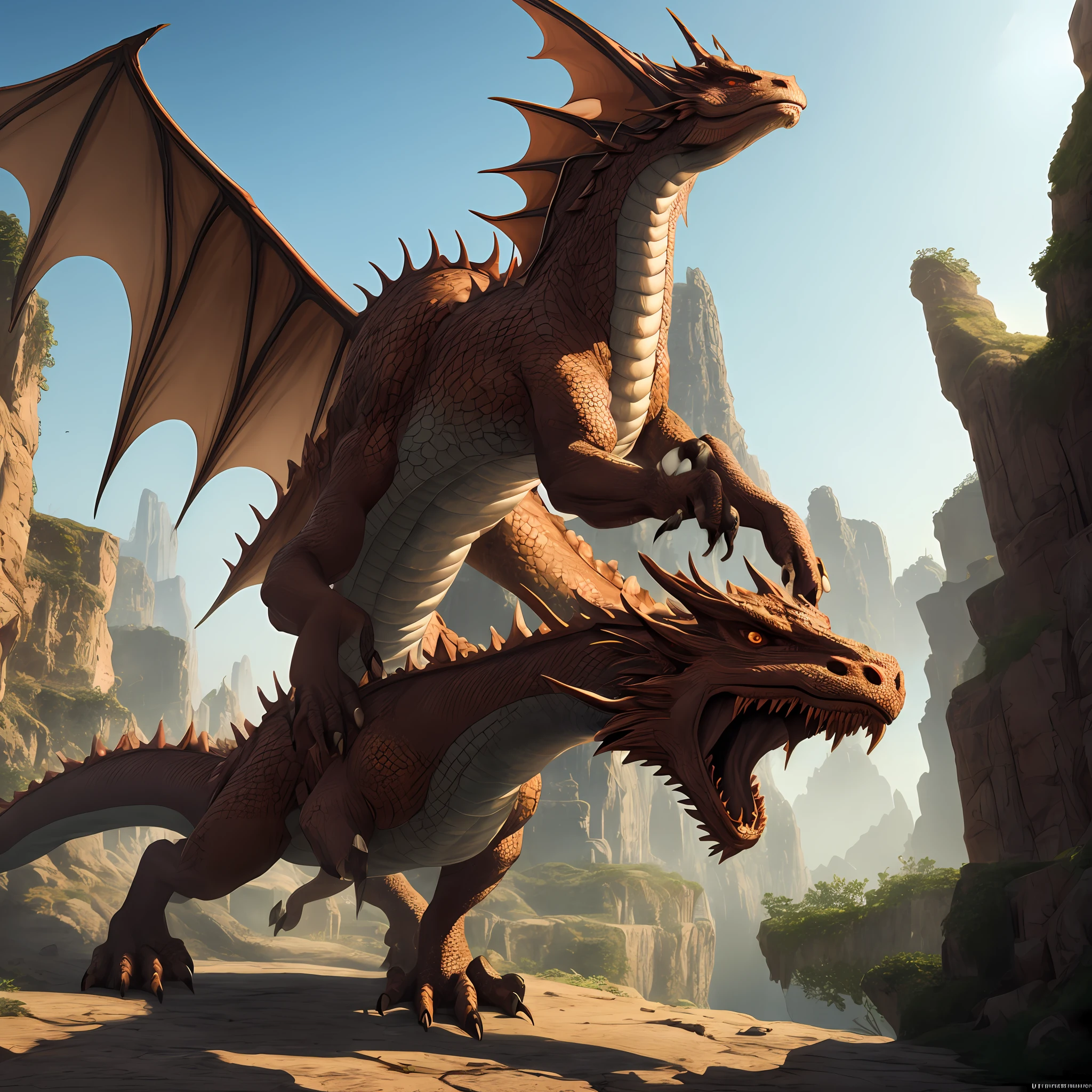 Dragon character in 3d drawing ulta realistic in a surreal setting --auto