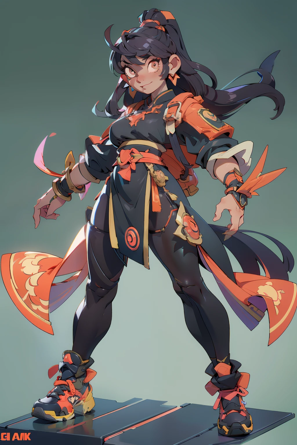 China-style,Sharp eyes,Complex design,Modern clothing,blacksilk,Game model,Full body character design,Bright colors,Stunning lighting,C4D,oc rendered,cinematic rim light,Fine light,tmasterpiece,super detailing,Epic composition,hyper HD,high qulity,32K