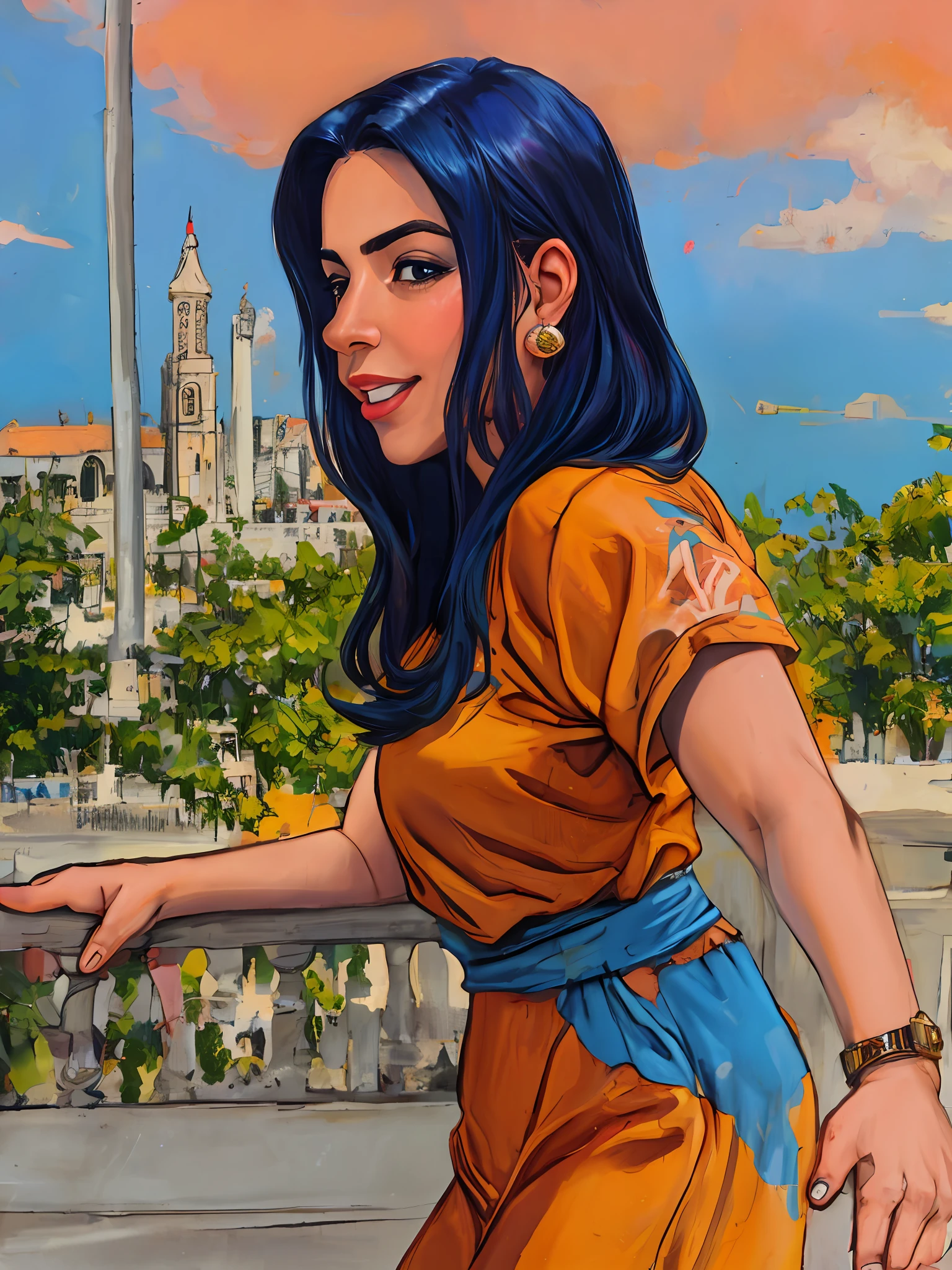 add_detail, obra-prima, uma mulher de 24 anos caminhando, cabelos longos