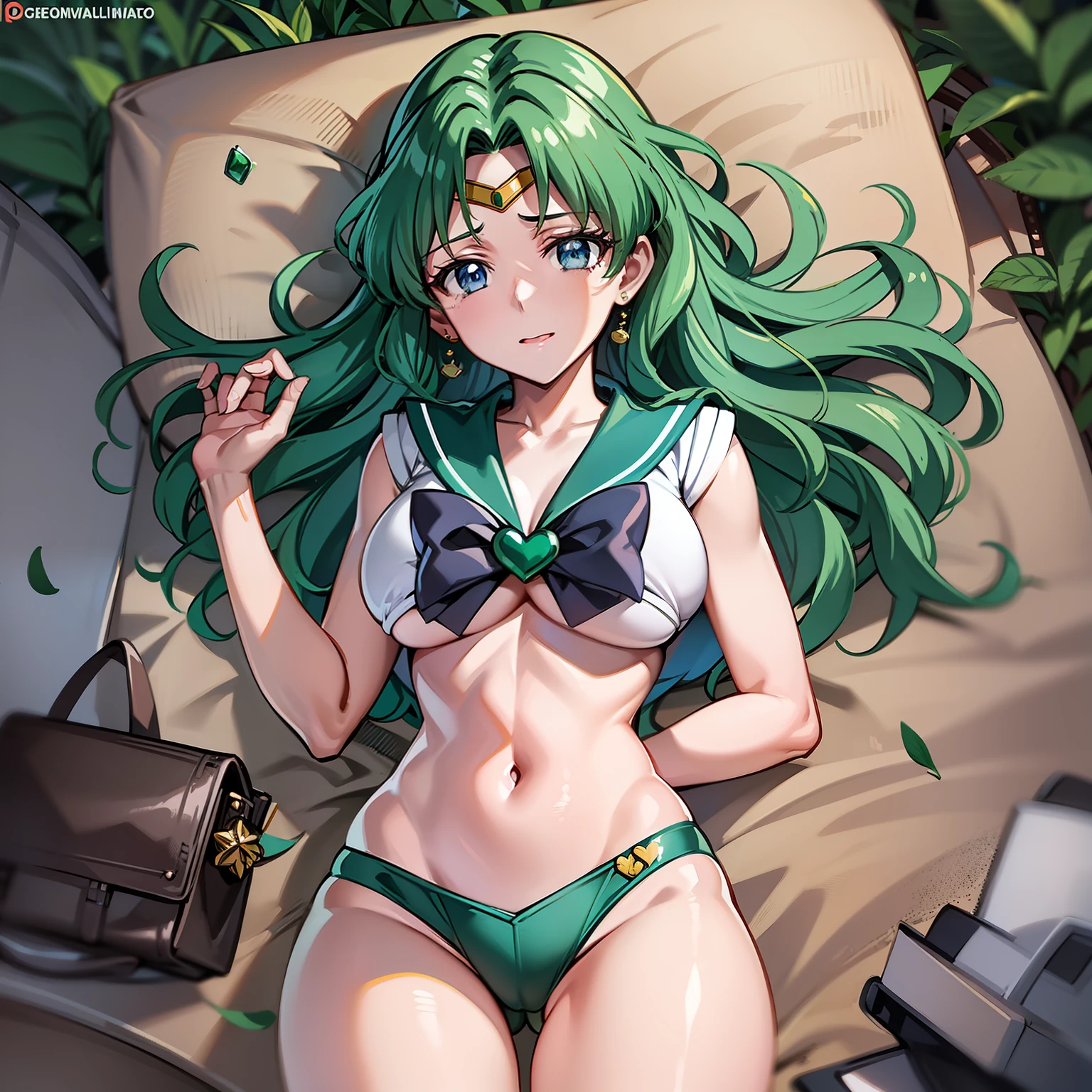 sailor neptune sem roupas Menina sedutora com a bunda empinada, bumbum empinado, sem calcinha