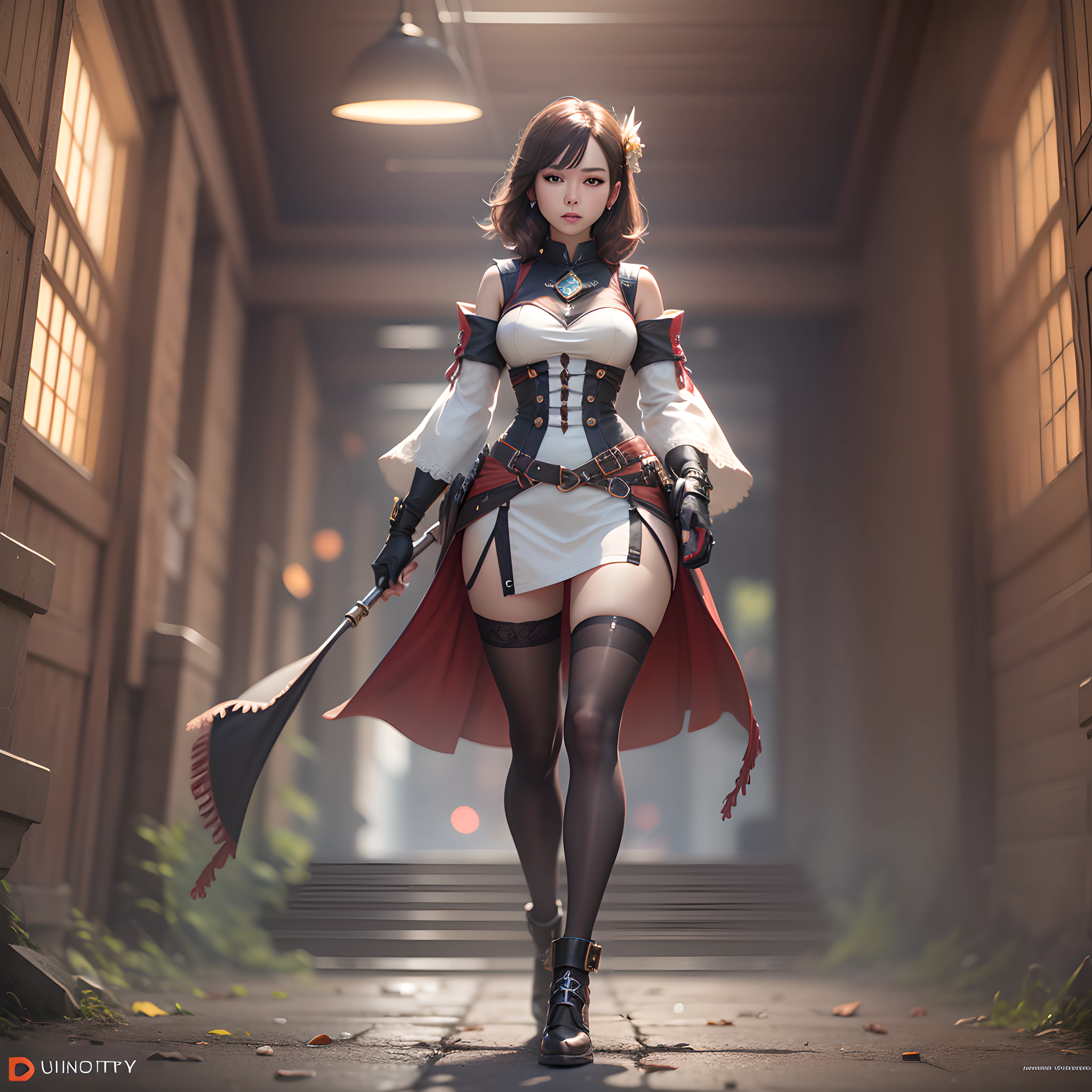 young beautiful woman  unity engine render full body shot sony a7s