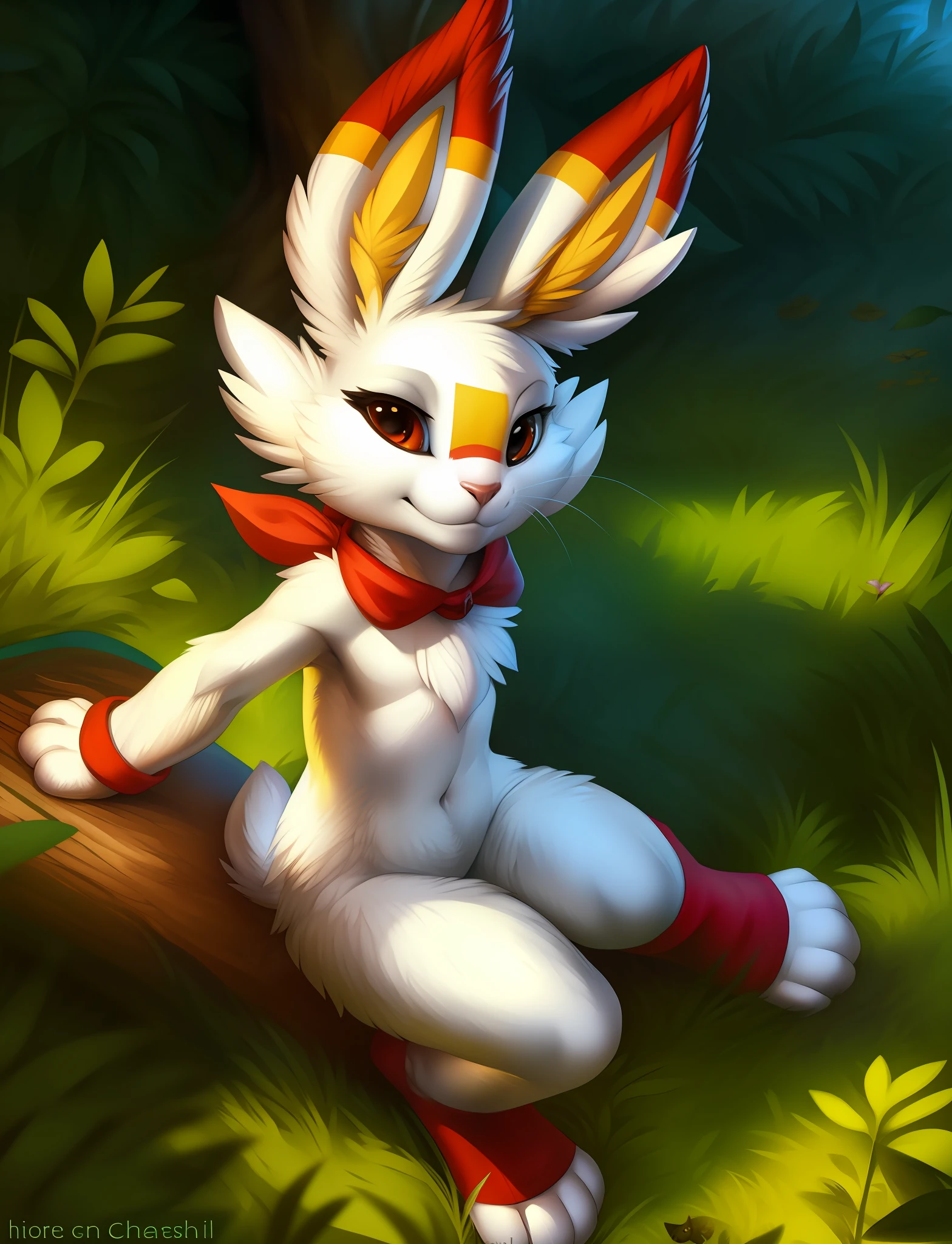 rabbit, arvalis, fur detail, stylized, (beautiful texture) solo, pokemon, ((rj palmer)), scorbunny, whiskers, fur, no humans, realistic, detailed, hi res, nature background, grassy, photography style, hd, depth of field, Masterpiece, Best Quality, Ultradetailed, Detailed Background, Johfra Bosschart, Jules Bastien-lepage, Enki Bilal, Howard Chandler Christy, By Hioshiru, Snowskau, Foxovh, By Michael & Inessa Garmash, Ruan Jia, Pino Daeni, shy oblivious irresistible
