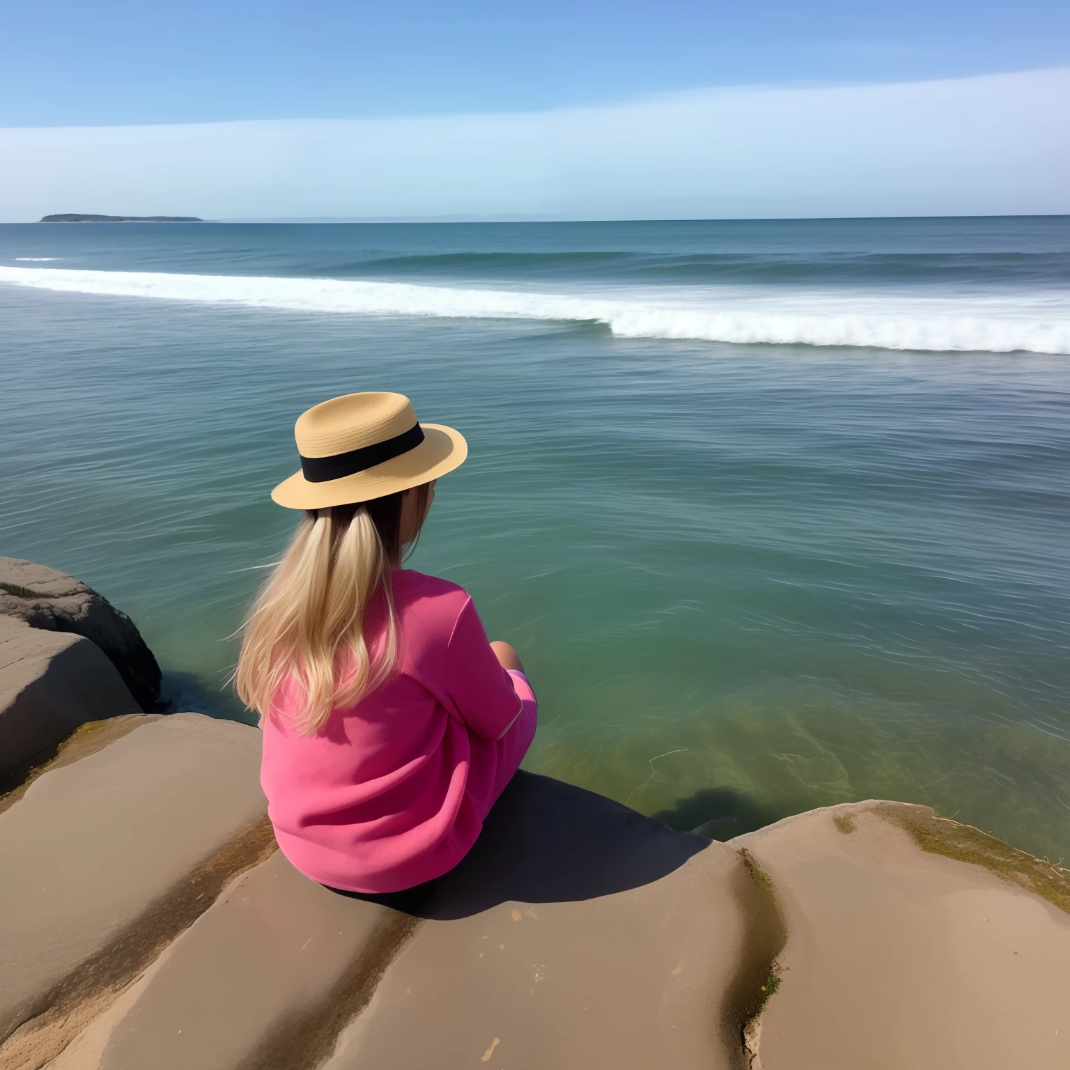 bit girl，Little cute，Have by the sea