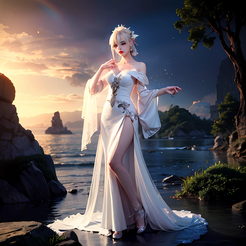 Masterpiece, absurderes,hdr ,Highly detailed eyes and face,GothGal, A man in white panties,Flowing makeup, see through clothing, Lace, Embroidery , Woman in a Gotegal costume, Pale white skin, wearing a ballgown  <the lora:Prom dress gothic:0.7...