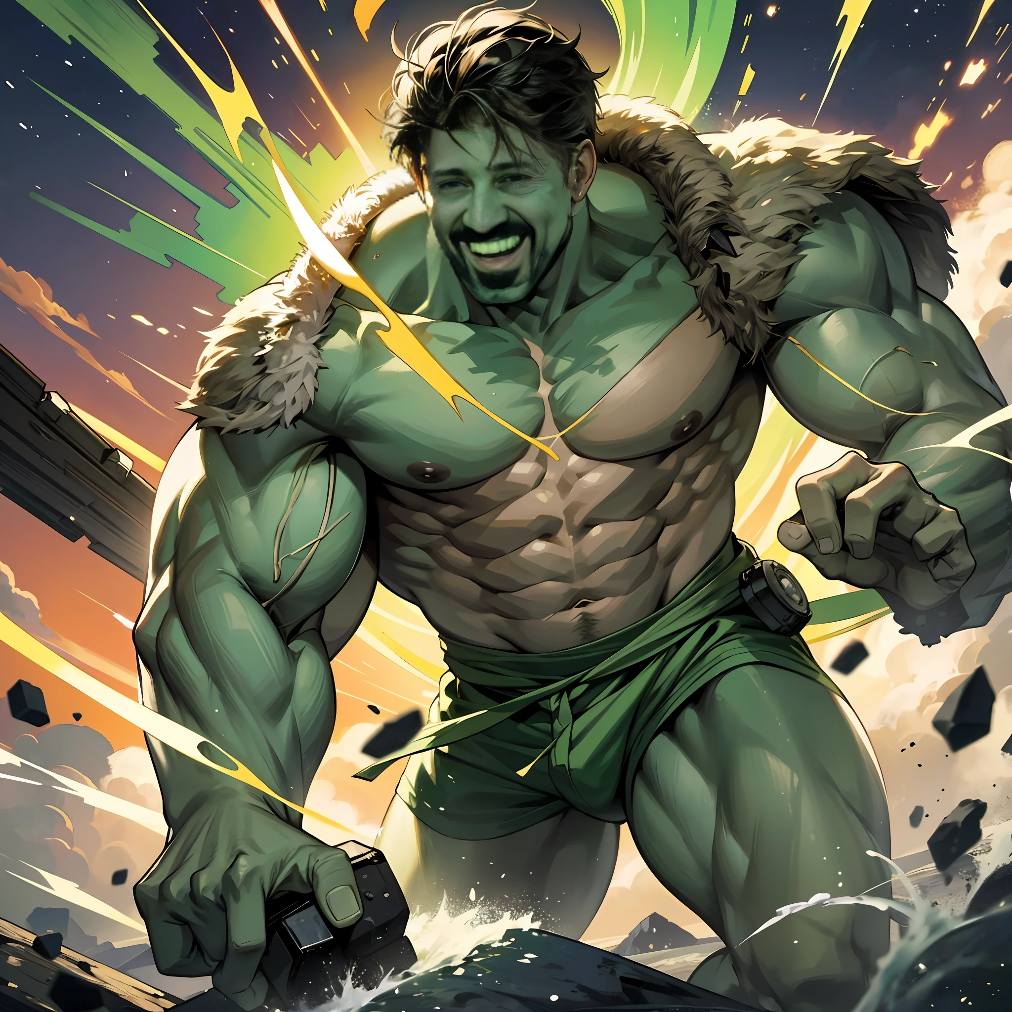 The Amazing UHD Hulk. realista. cena de cinema. --auto