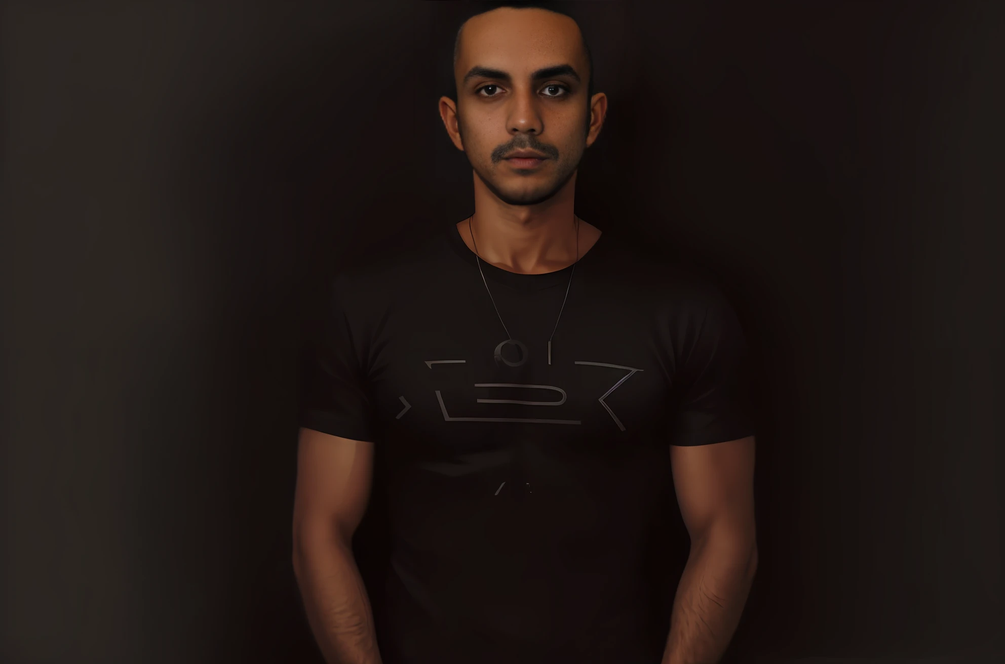arafed man in black shirt standing in front of a black background, in front of a black background, standing with a black background, mohamed chahin, taken in the early 2020s, mid shot portrait, full body portrait shot, portrait full body, full body photograph, taken in the late 2000s