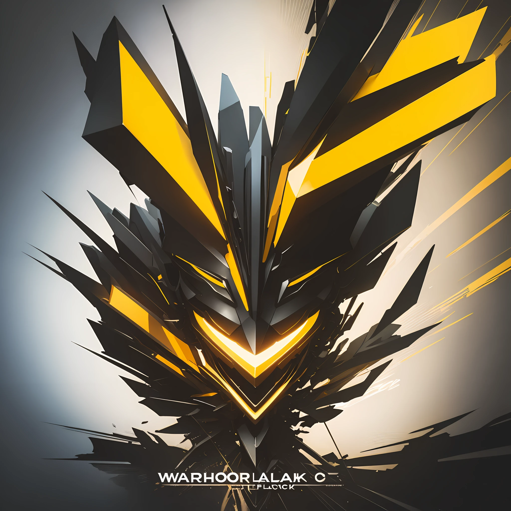 (logotipo: WarriorBlack - cores preto e laranja, raios laranja)