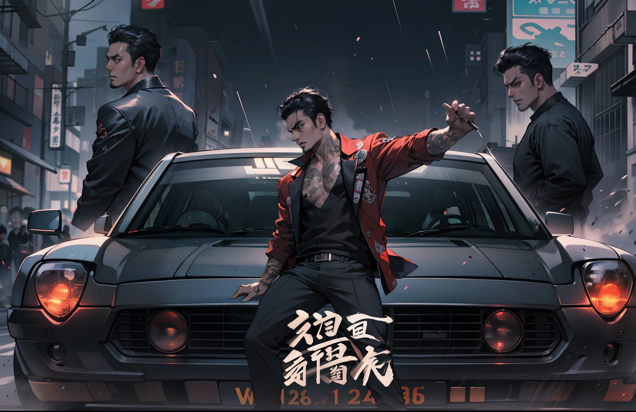 Yakuza, badass, dangerous, black car, epic, cinematic
