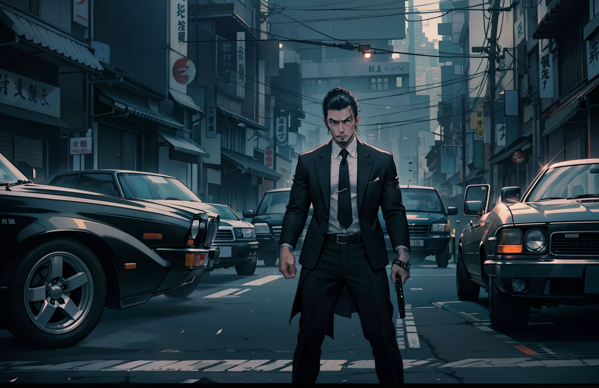 Yakuza, badass, dangerous, black car, epic, cinematic
