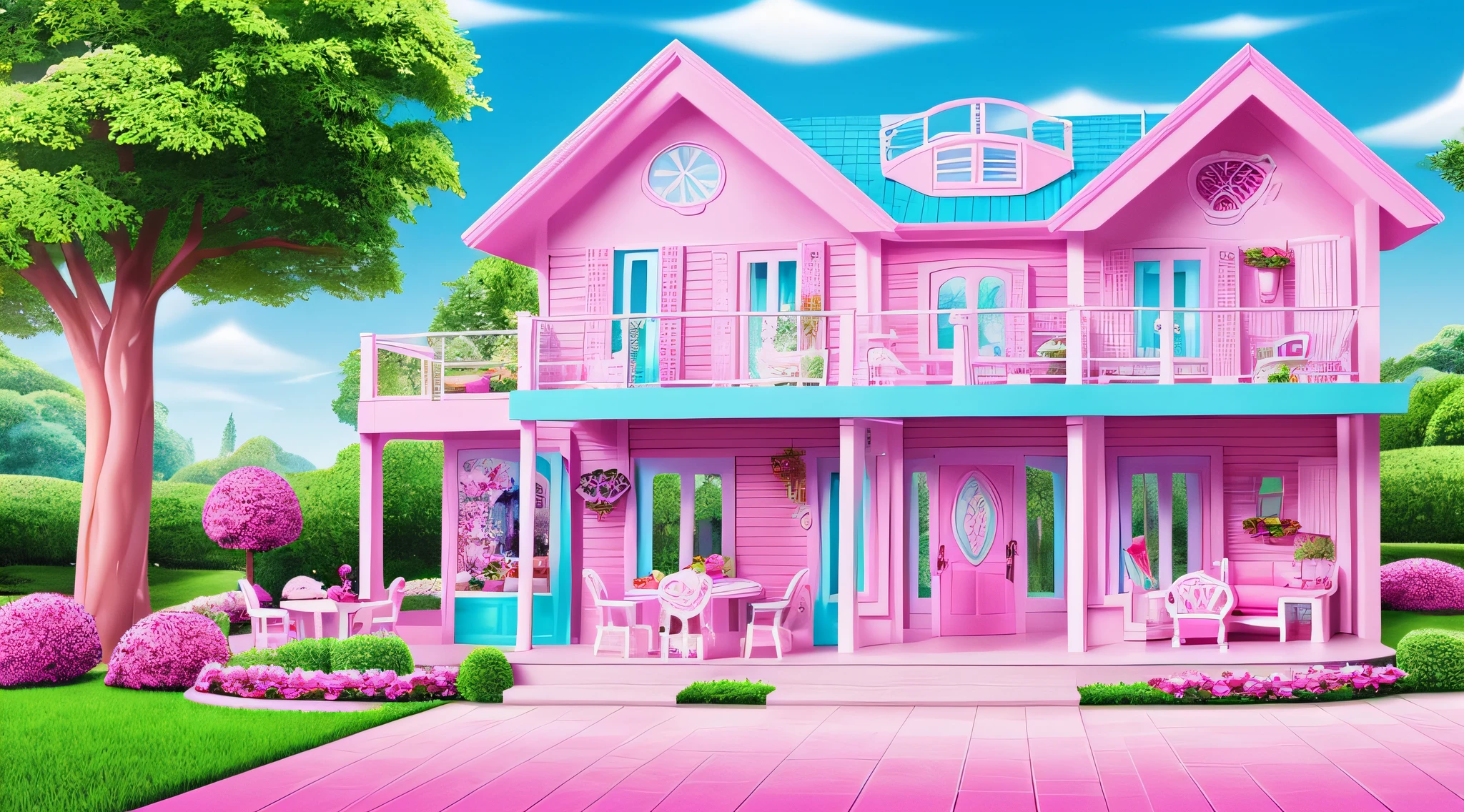 Barbie Dream House Photo Background --auto