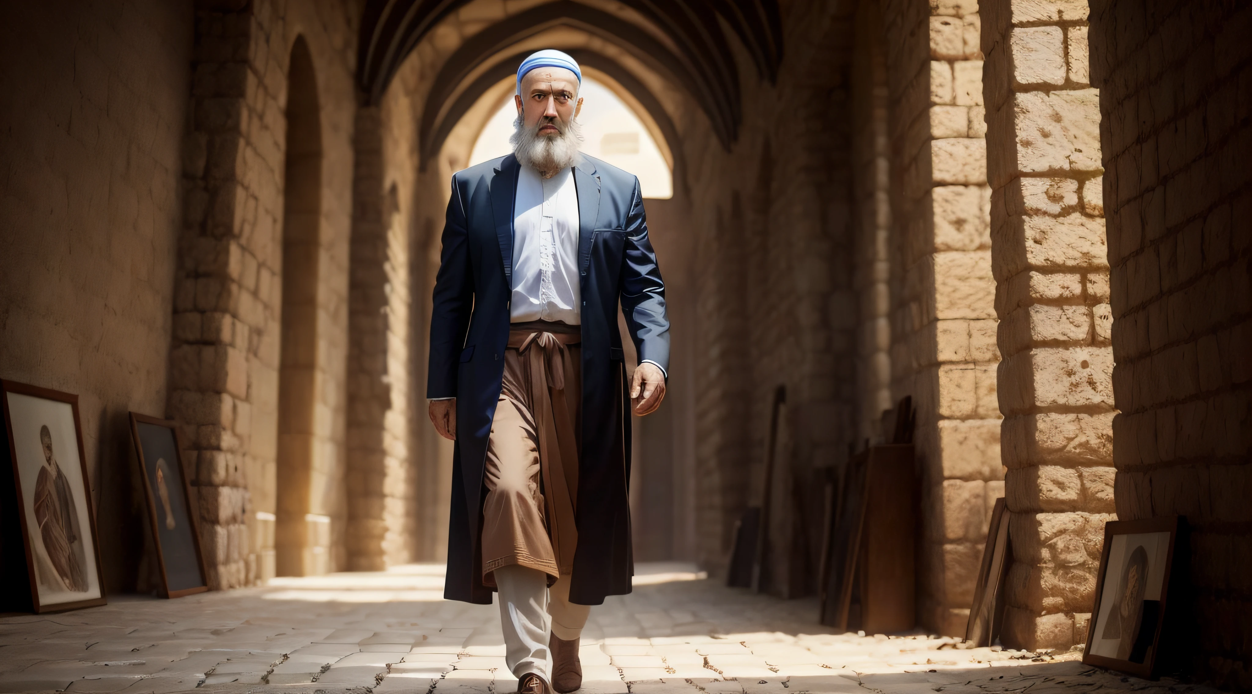 prophet elijah, salesman, master-piece, best quality, high quality, Israel, better hands, traditional israel clothes, antique, CG, HDR, prophet