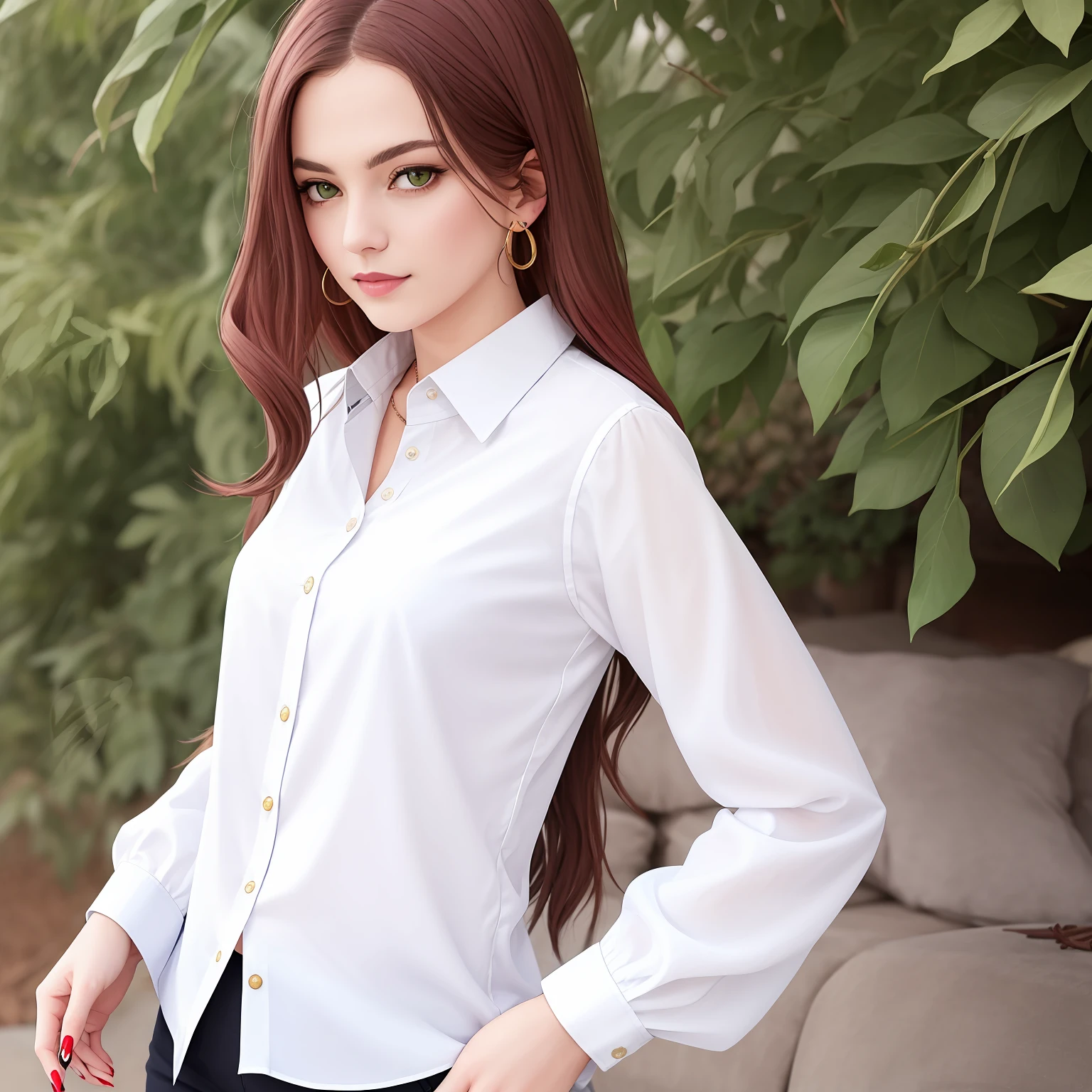 Jinx in white blouse