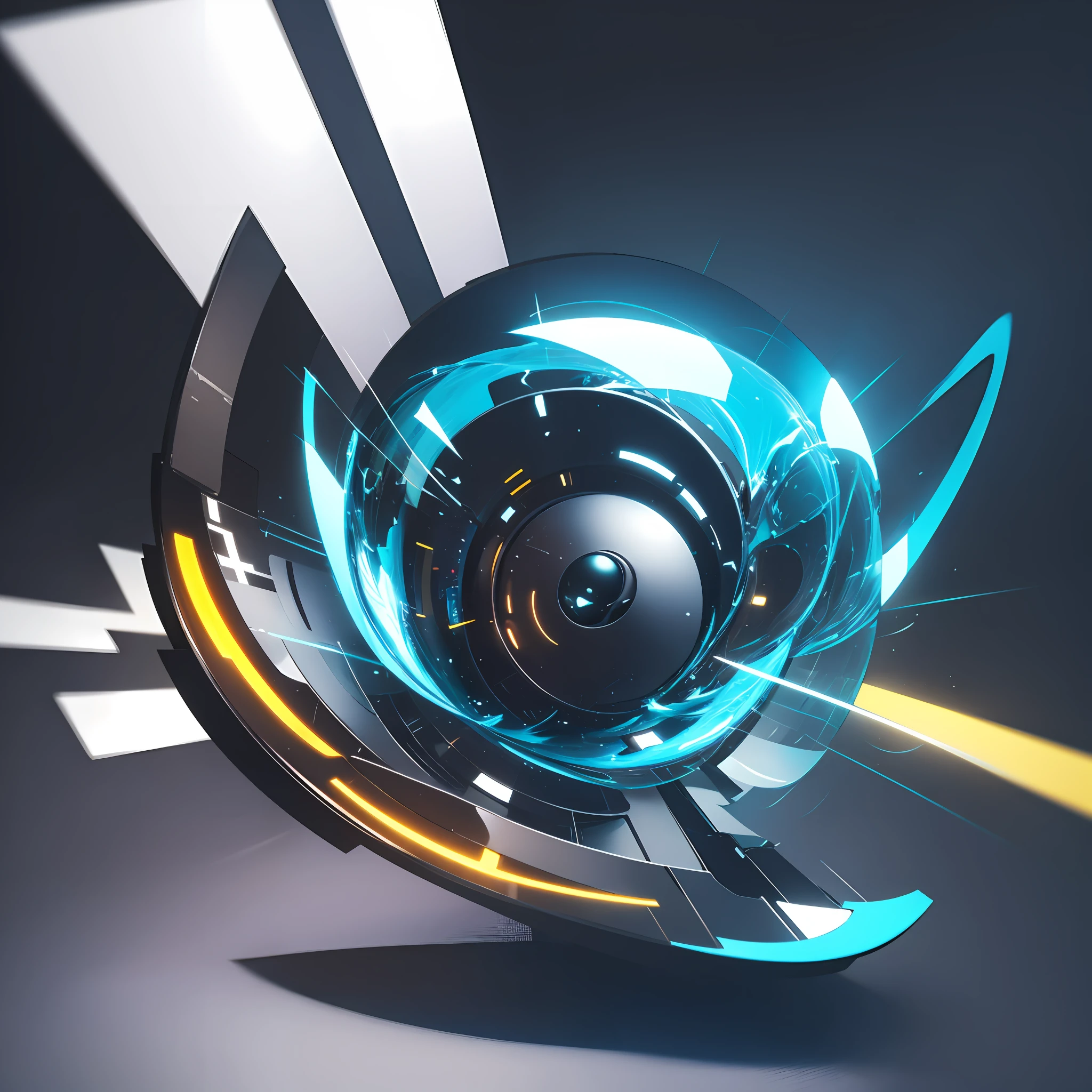 um close up de um objeto circular com uma seta amarela, c 4 d ", Avantgarde 4K Wallpaper, Cinema 4 d arte, cinema 4 d octanas, estilo sparth, Arte 3D abstrata, renderizar em octanagem, estilo vetorial, vetor behance hd jesper ejsing, Estilo C 4D, Cinema4D rendering, cinema 4d render