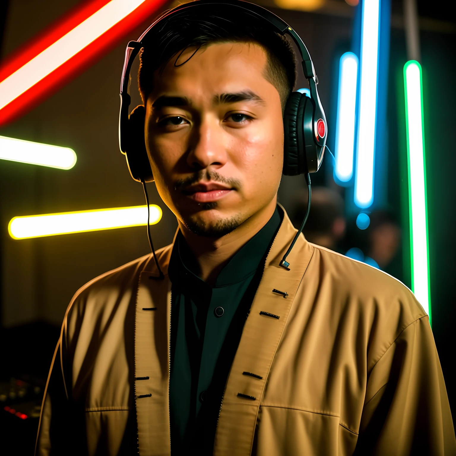 The male DJ DJ is DJing live
