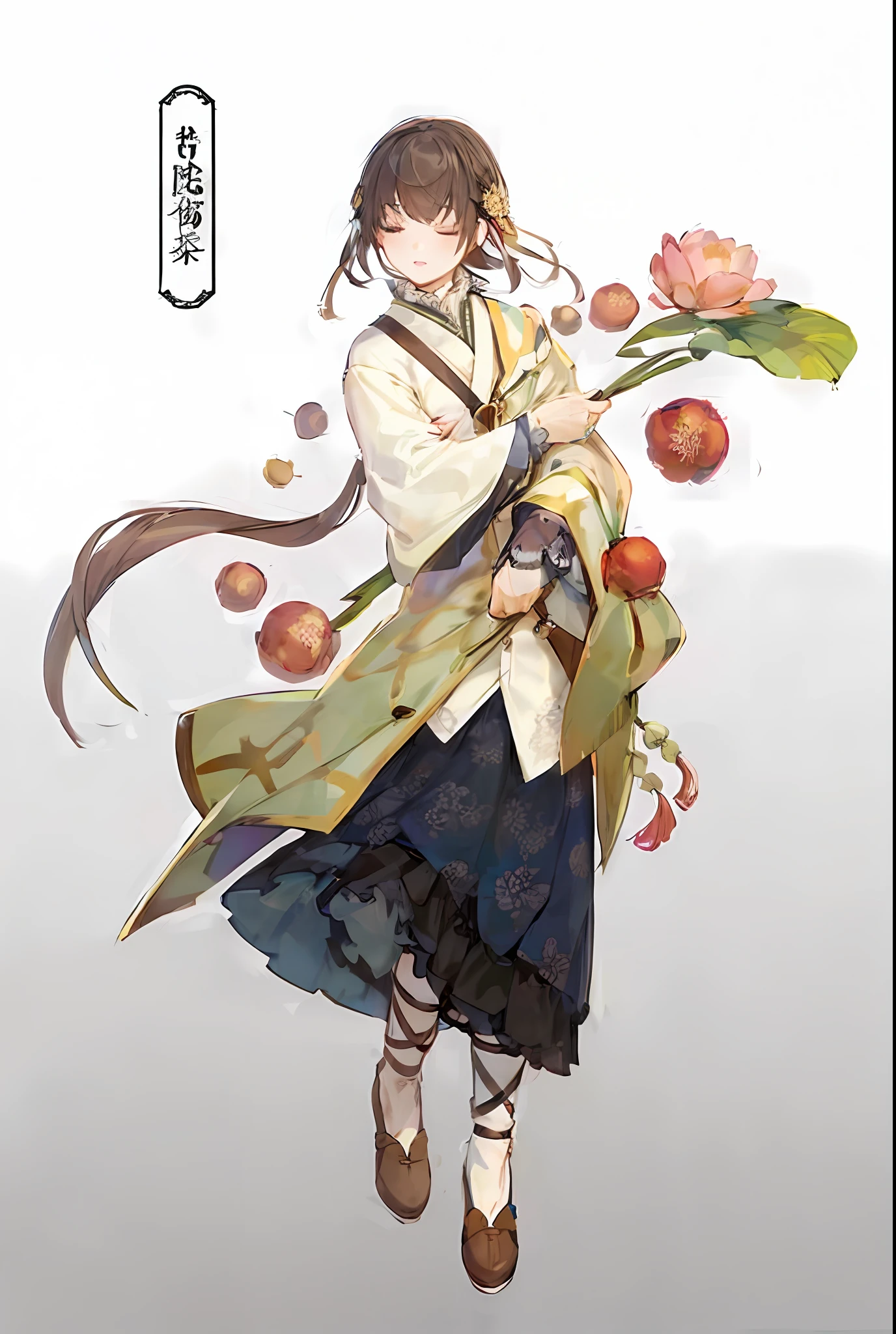 gloariah\(lora\),black hair,hair bow,flowers,((masterpiece,best quality)),1girl,